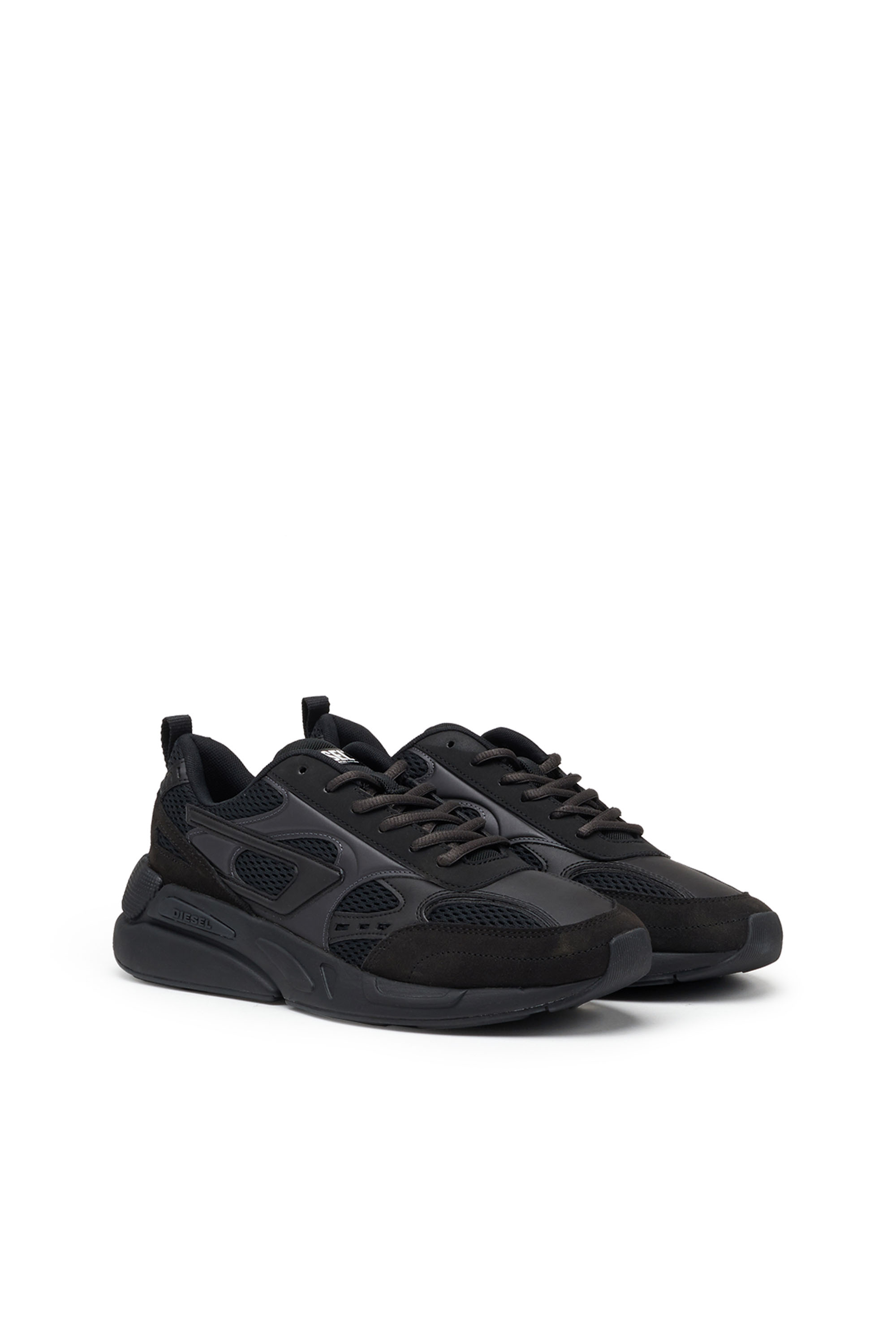 Diesel - S-SERENDIPITY SPORT, Man's S-Serendipity-Sneakers in mesh and suede in Black - 2