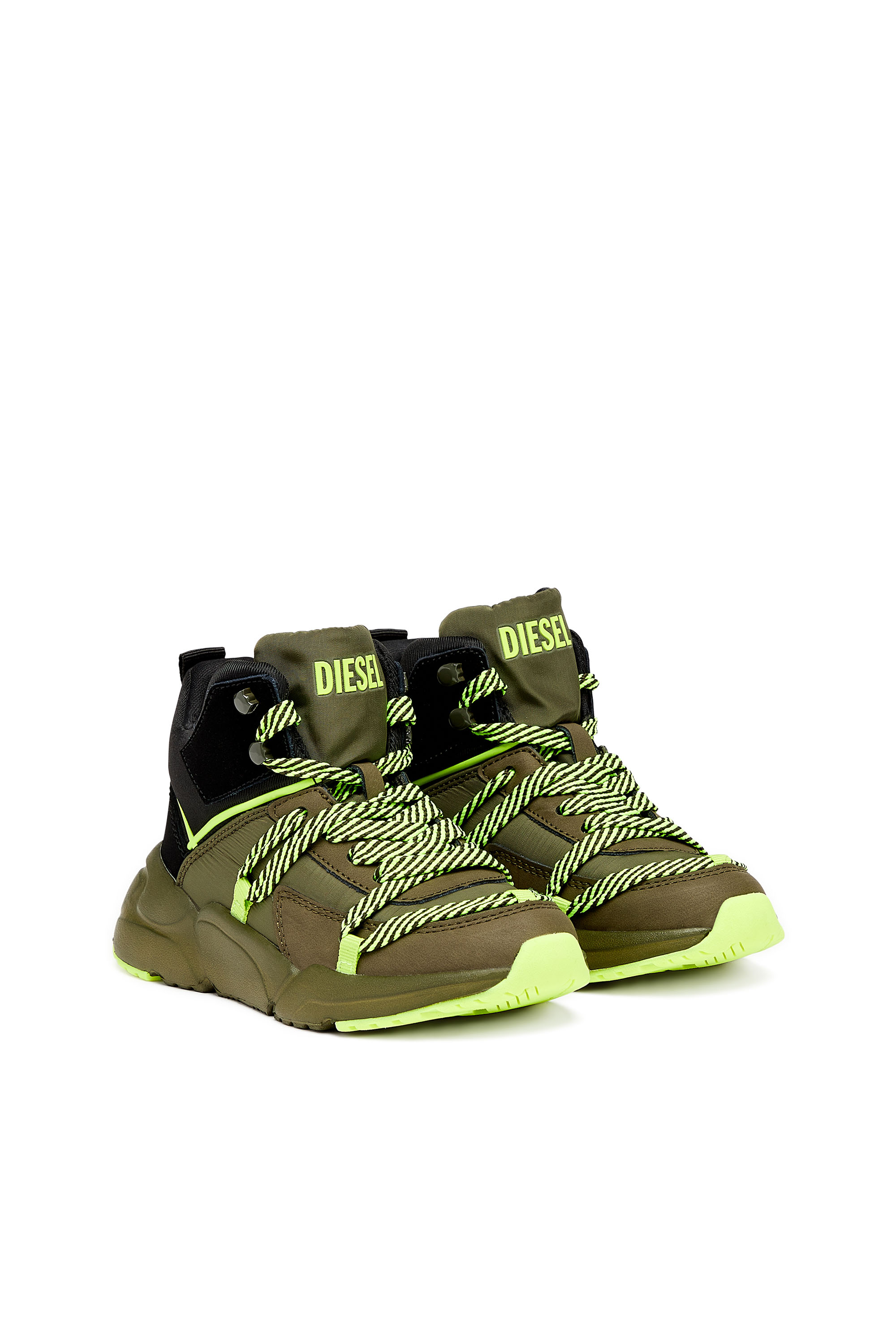 Diesel - S-MILLENIUM MC HK, Unisex's Hiking-style high-top sneakers in Military Green - 2