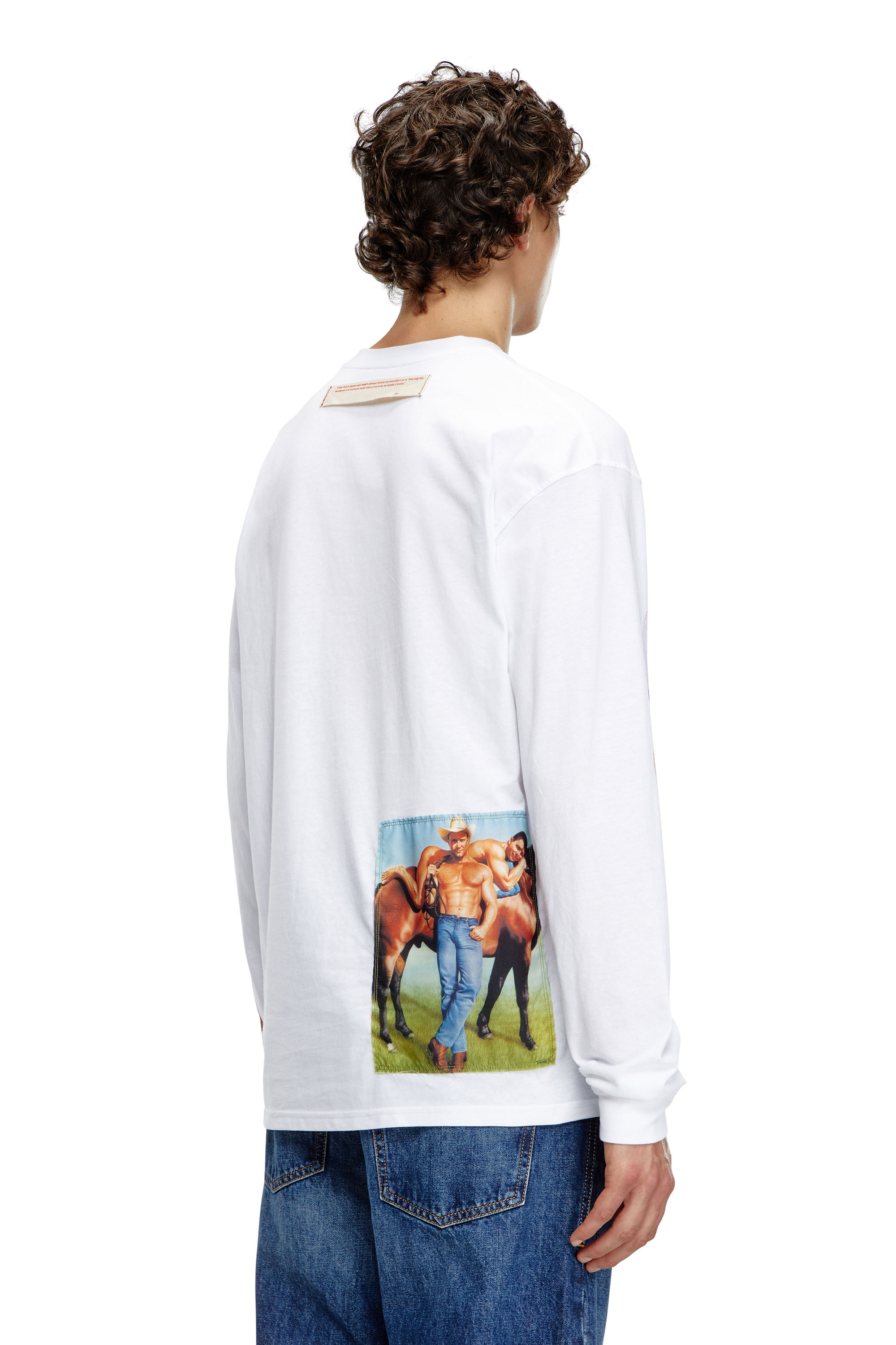 Diesel - PR-T-BOXT-LS-TANK, Unisex's Long-sleeve top with front print in White - 4