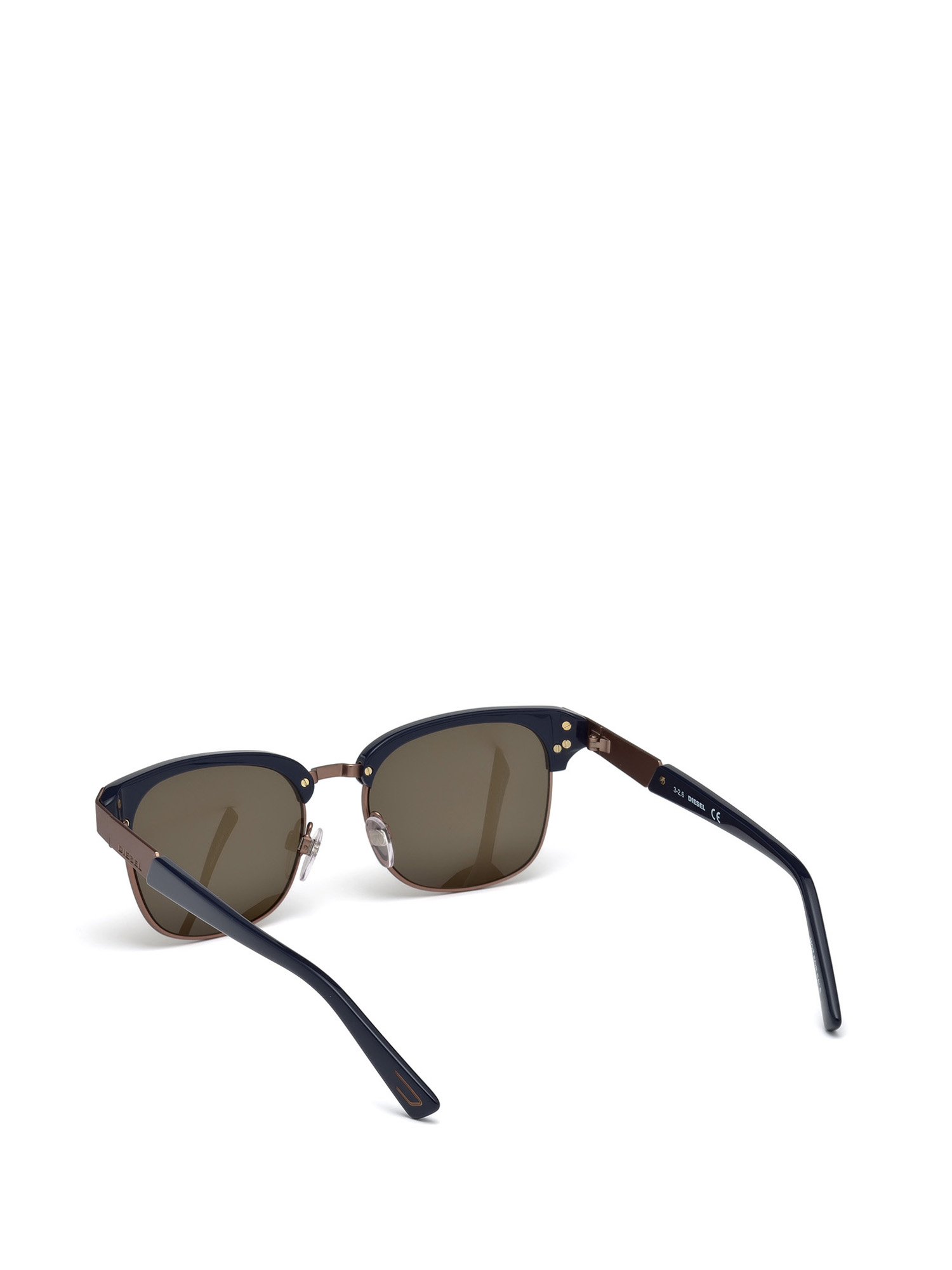 Diesel - DL0235, Unisex's Iconic metal bridge eyewear in Blue - 2