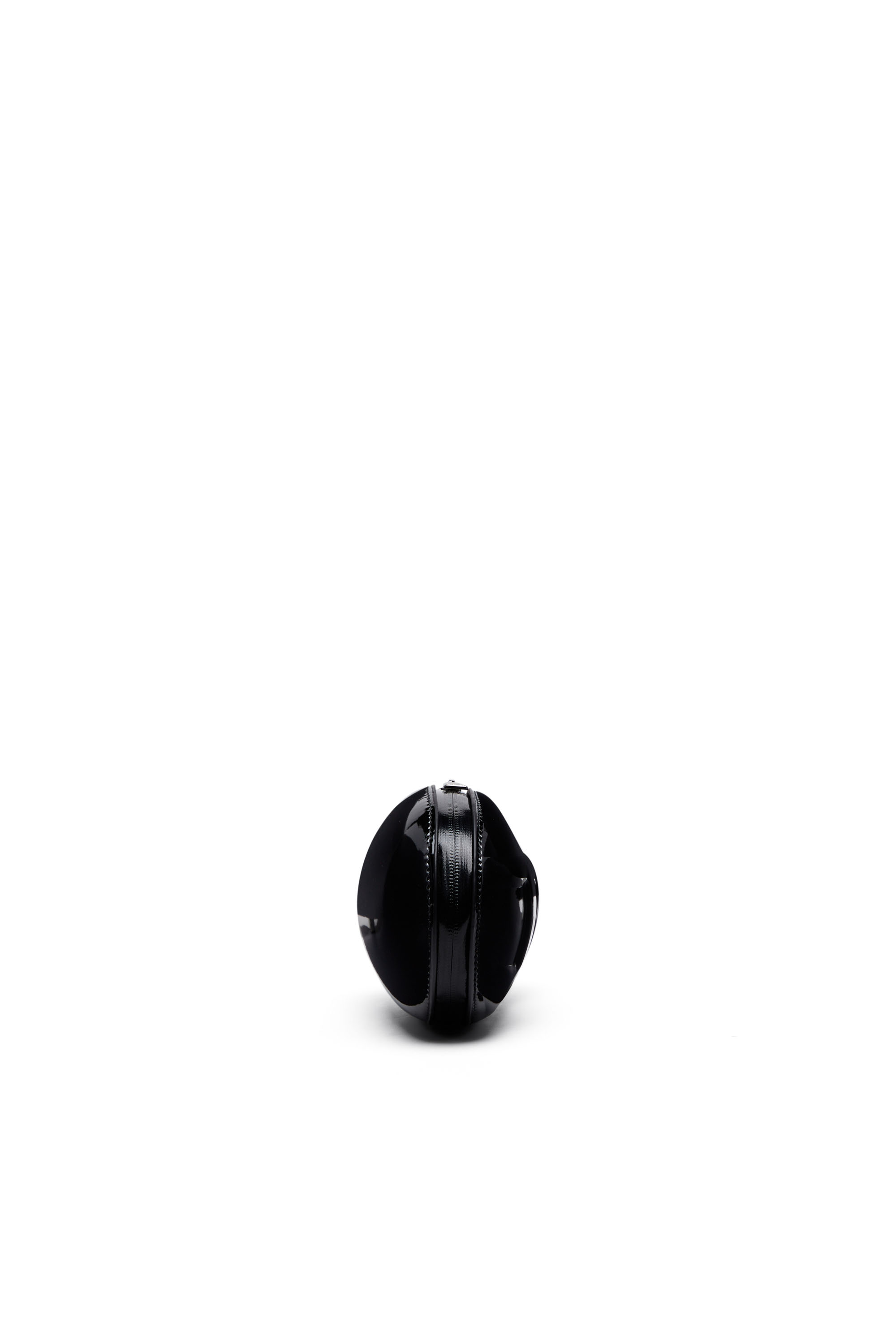 Diesel - 1-DR FOLD CLUTCH, Woman's 1-DR Fold-Structured oval clutch in glossy PU in Black - 3