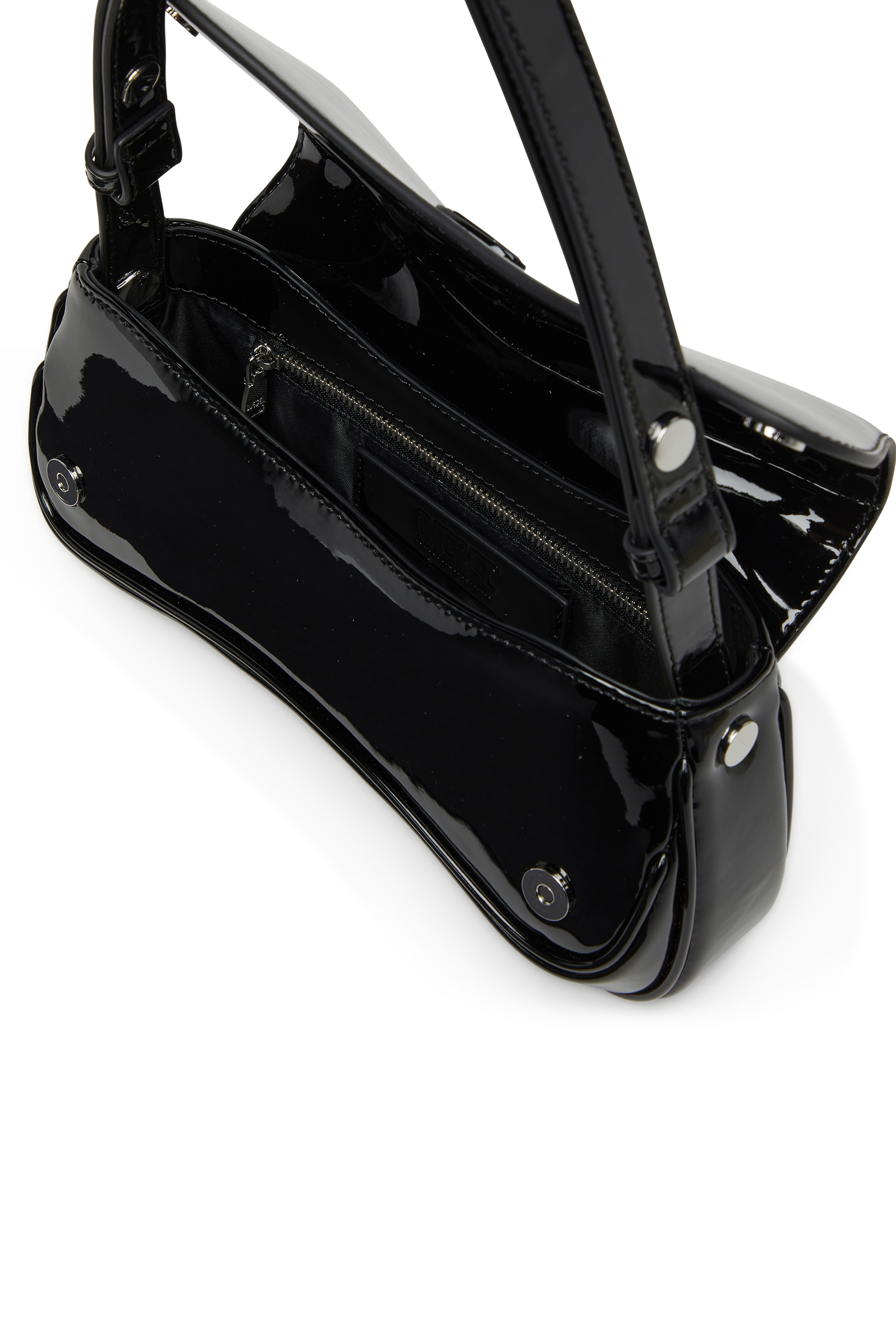 Diesel - PLAY CLUTCH, Woman's Play-Clutch in glossy PU in Black - 4