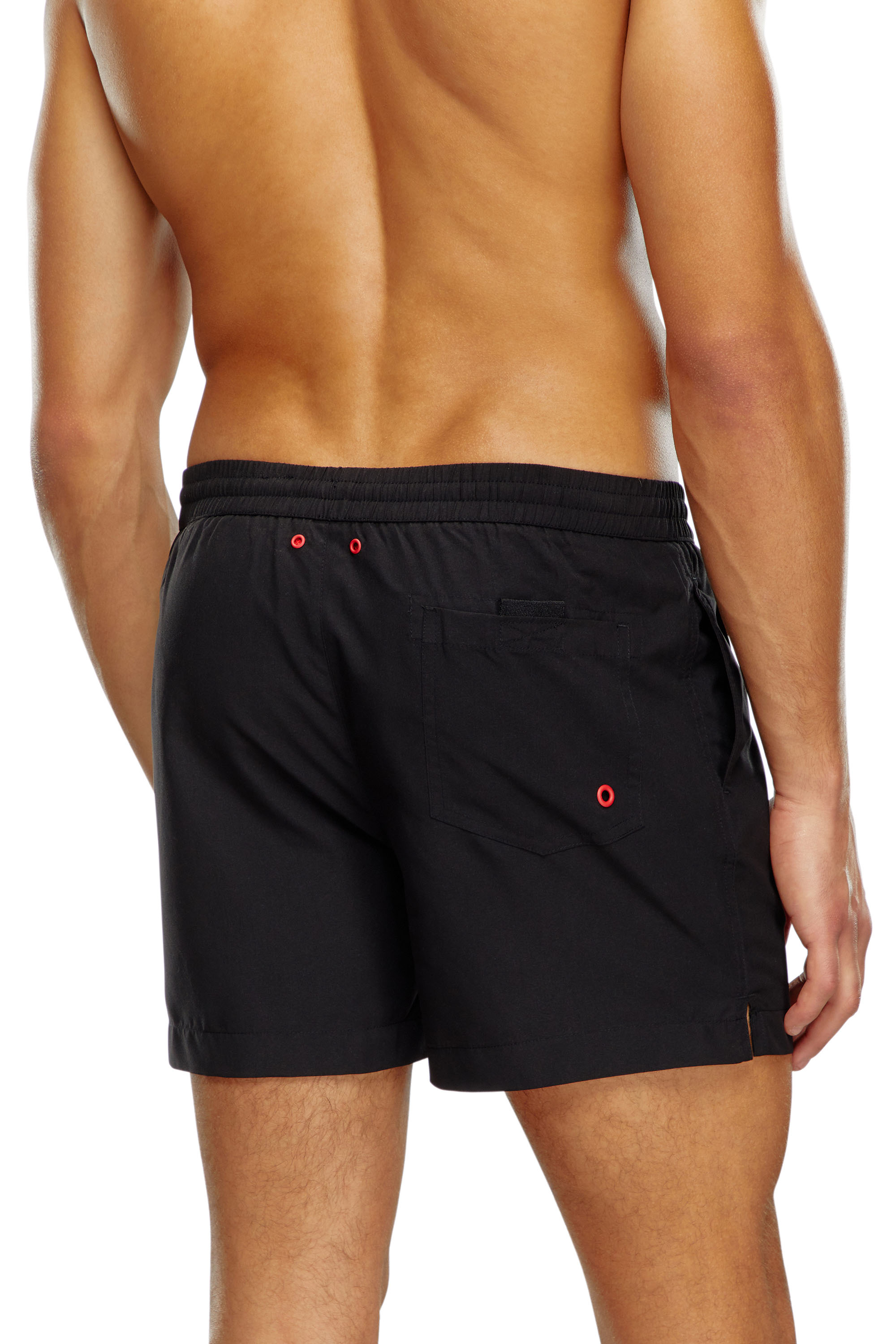 Diesel - BMBX-KEN-37, Man's Mid-length swim shorts with logo print in Black - 3