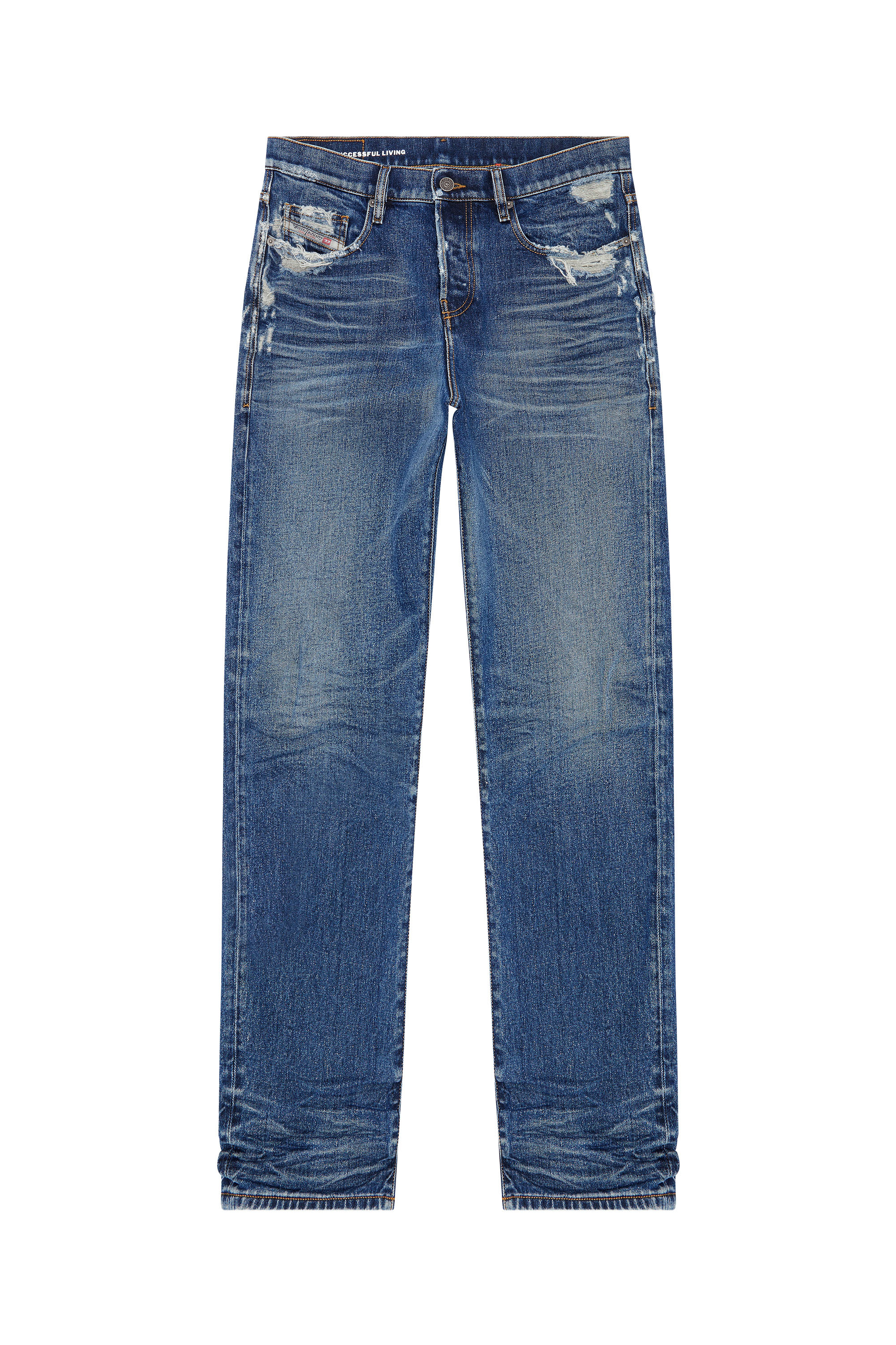 Diesel - Straight Jeans 2020 D-Viker 007Q2, Man's Straight Jeans - 2020 D-Viker in Medium blue - 3
