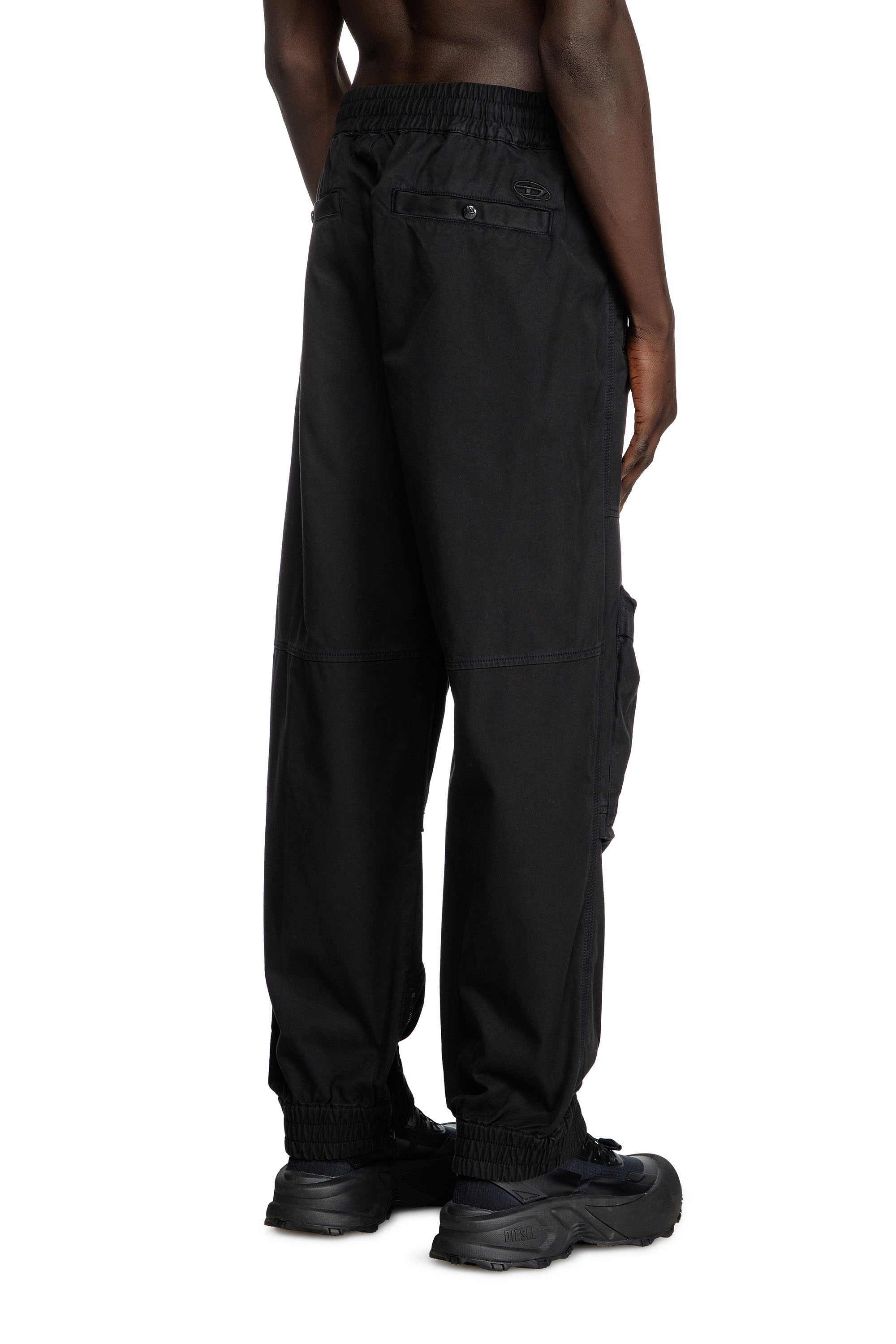 Diesel - P-BEECK, Man's Cargo pants in cotton twill in Black - 4