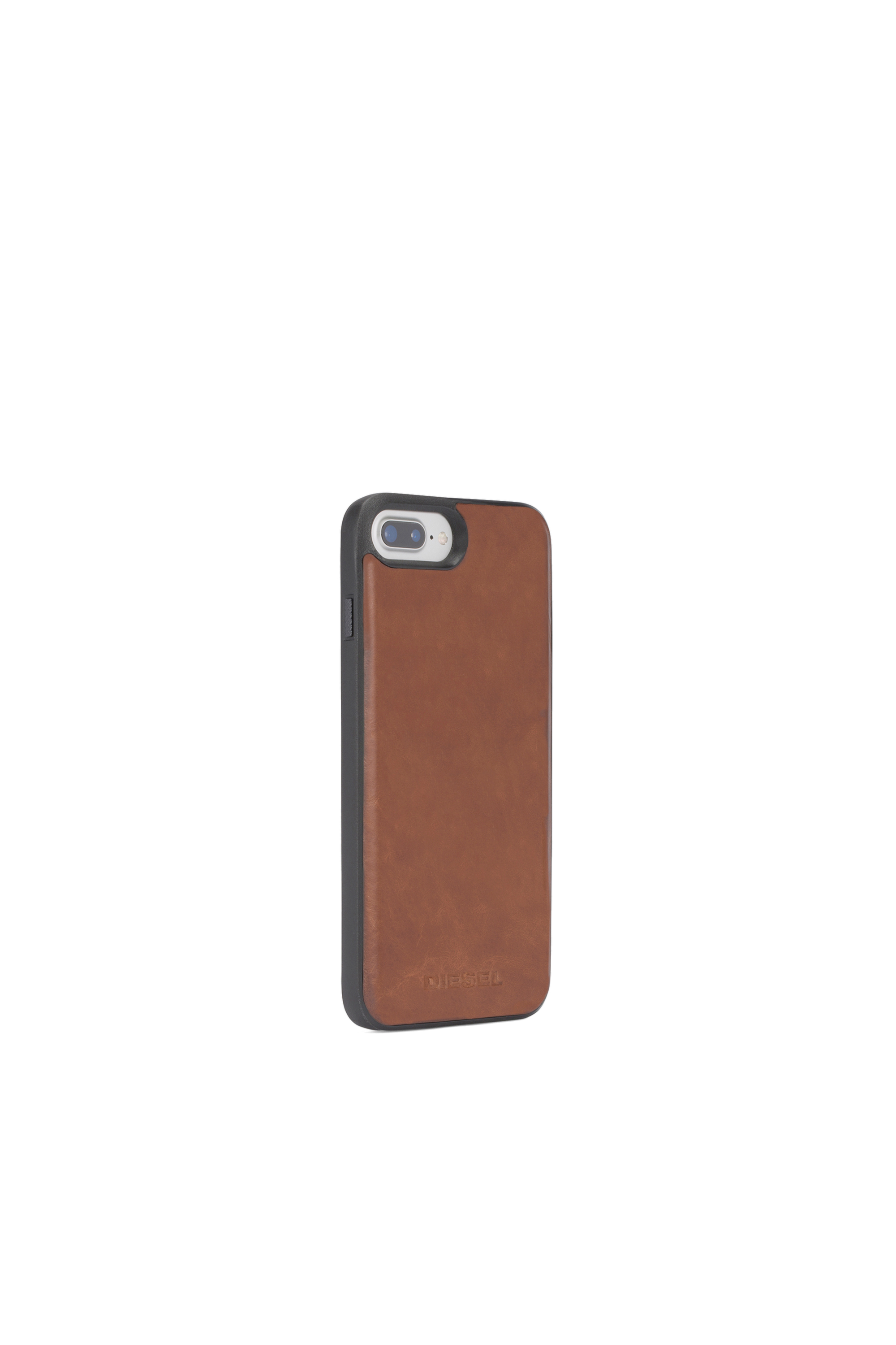 Diesel - BROWN LEATHER IPHONE X CASE, Unisex's Brown leather case, iPhone X in Brown - 4