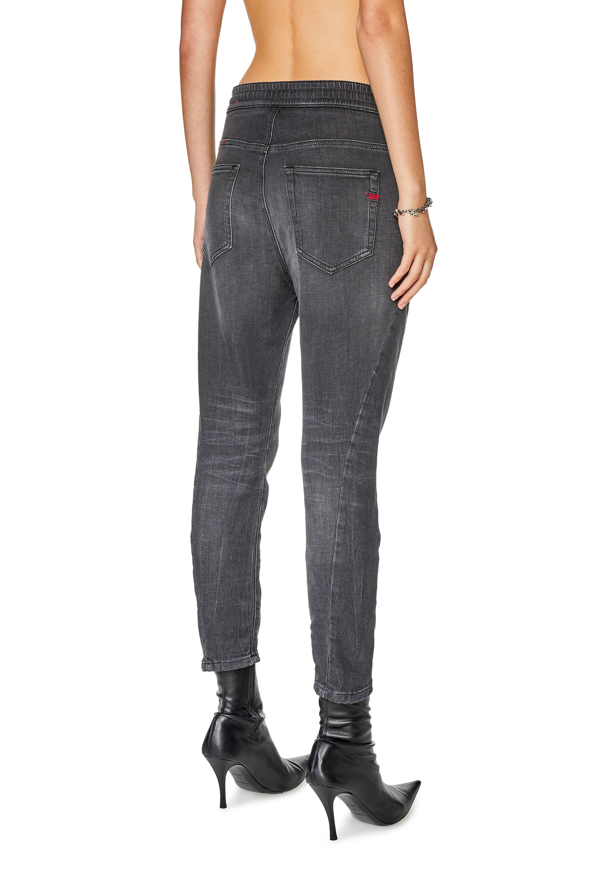 Diesel - Boyfriend 2041 D-Fayza Joggjeans® 068FS, Woman's Boyfriend 2041 D-Fayza Joggjeans® in Black/Dark grey - 4