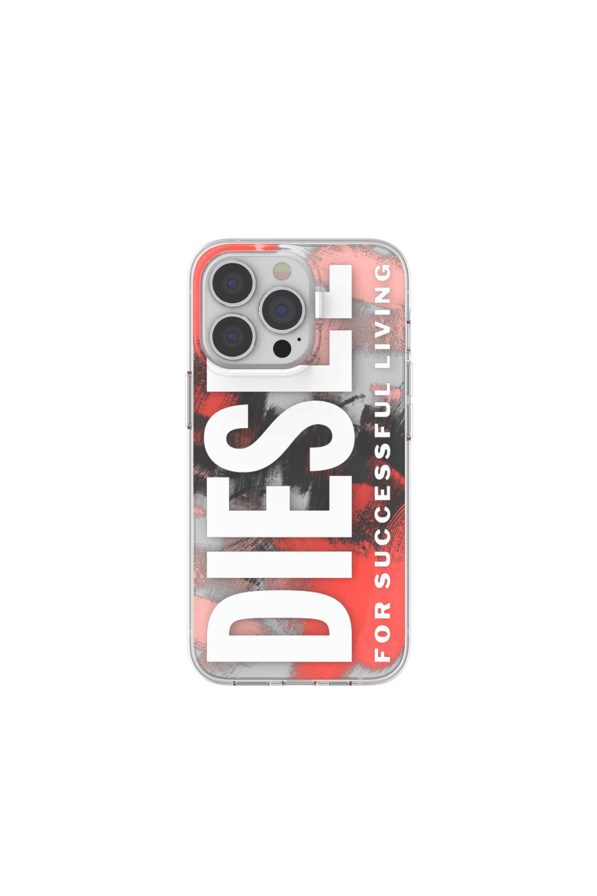 Diesel - 47207 STANDARDASE, Unisex's Clear case for iPhone 13/13Pro in Red/Black - 2