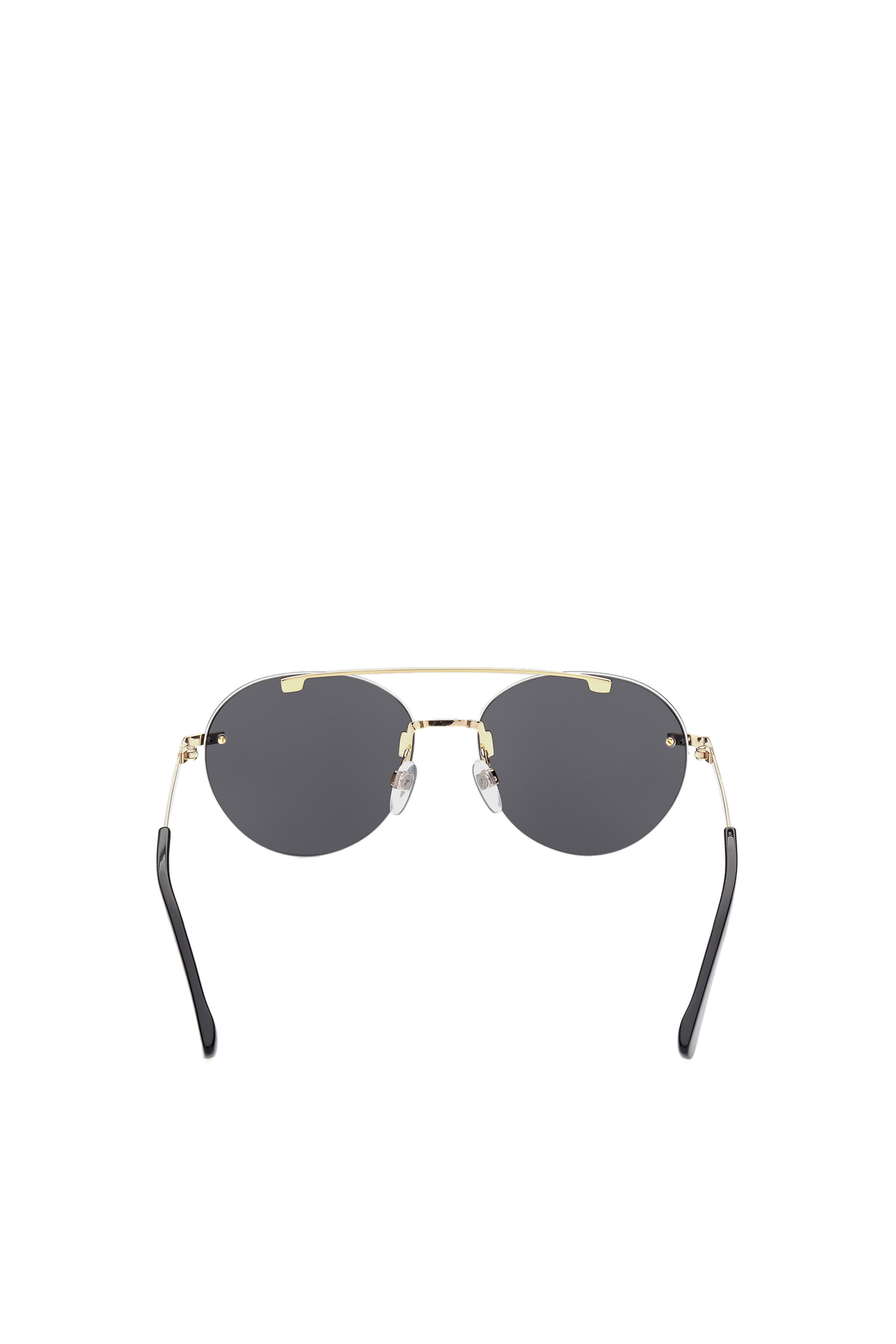 Diesel - DL0351, Unisex's Round sunglasses with lightweight metal construction in Black/Gold - 4