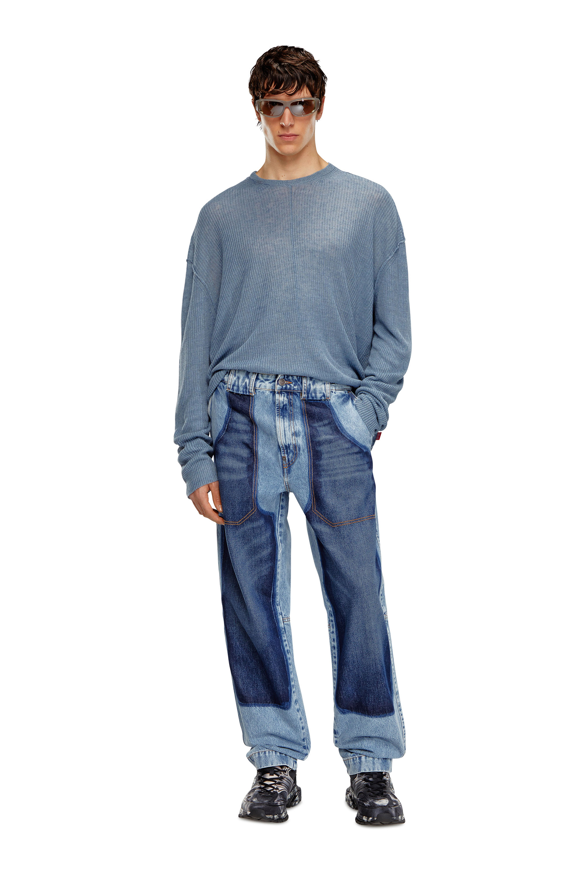 Diesel - Man's Relaxed Jeans D-P-5-D 0GHAW, Light Blue - 2