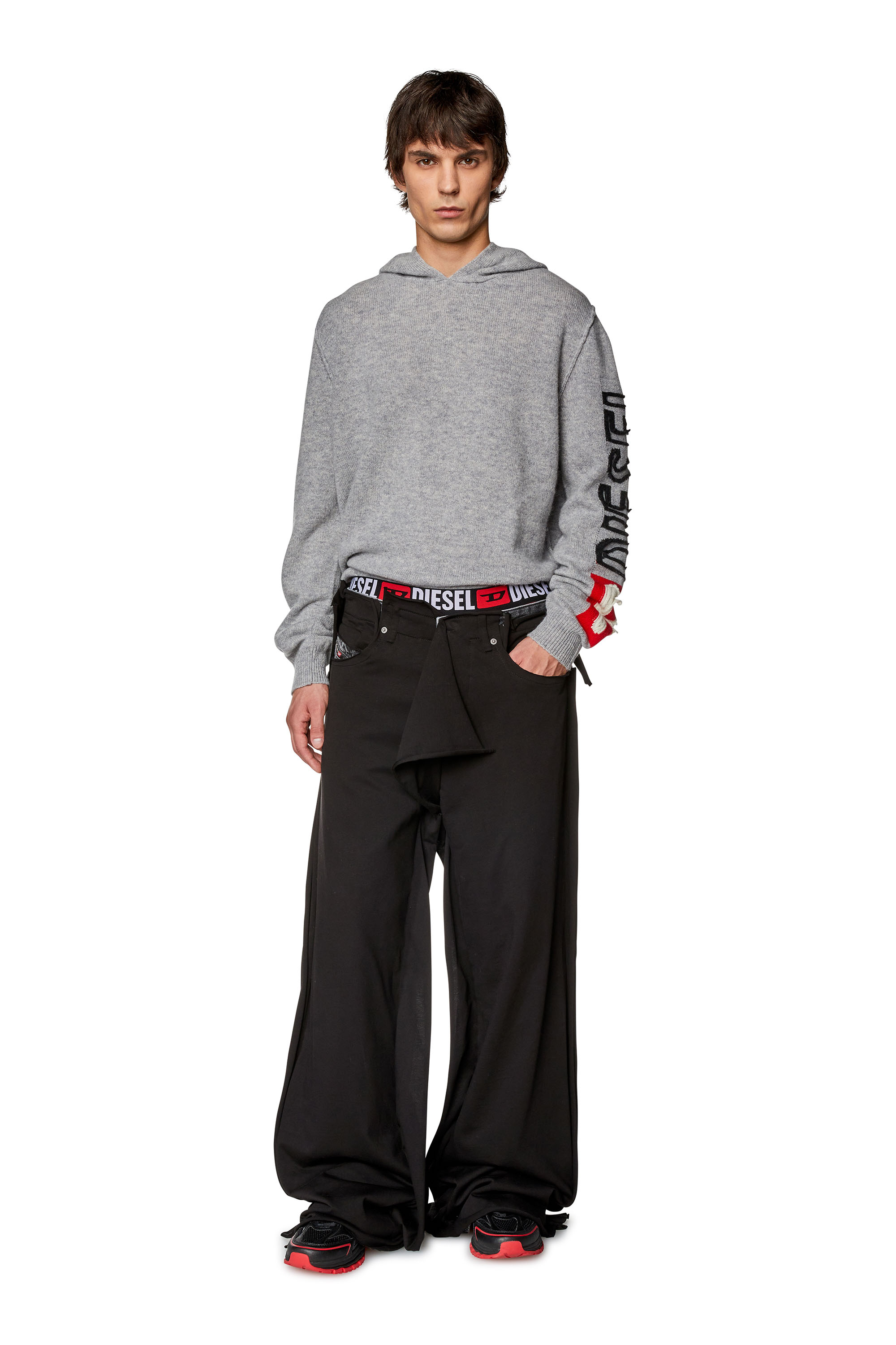 Diesel - Man's Straight Jeans D-Rise 0HLAB, Black/Dark grey - 2