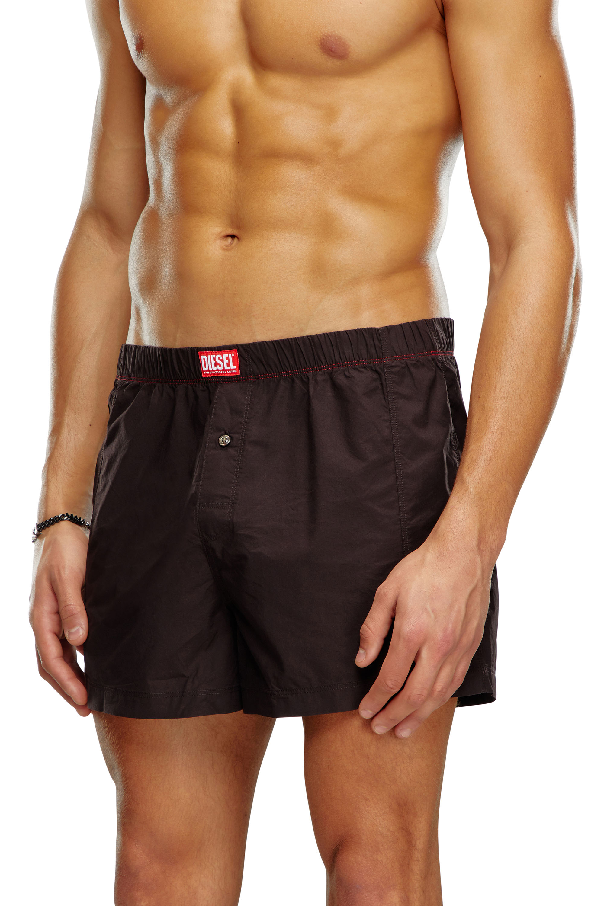 Diesel - UUBX-STARK, Unisex's Nude cotton boxers in Dark Brown - 2