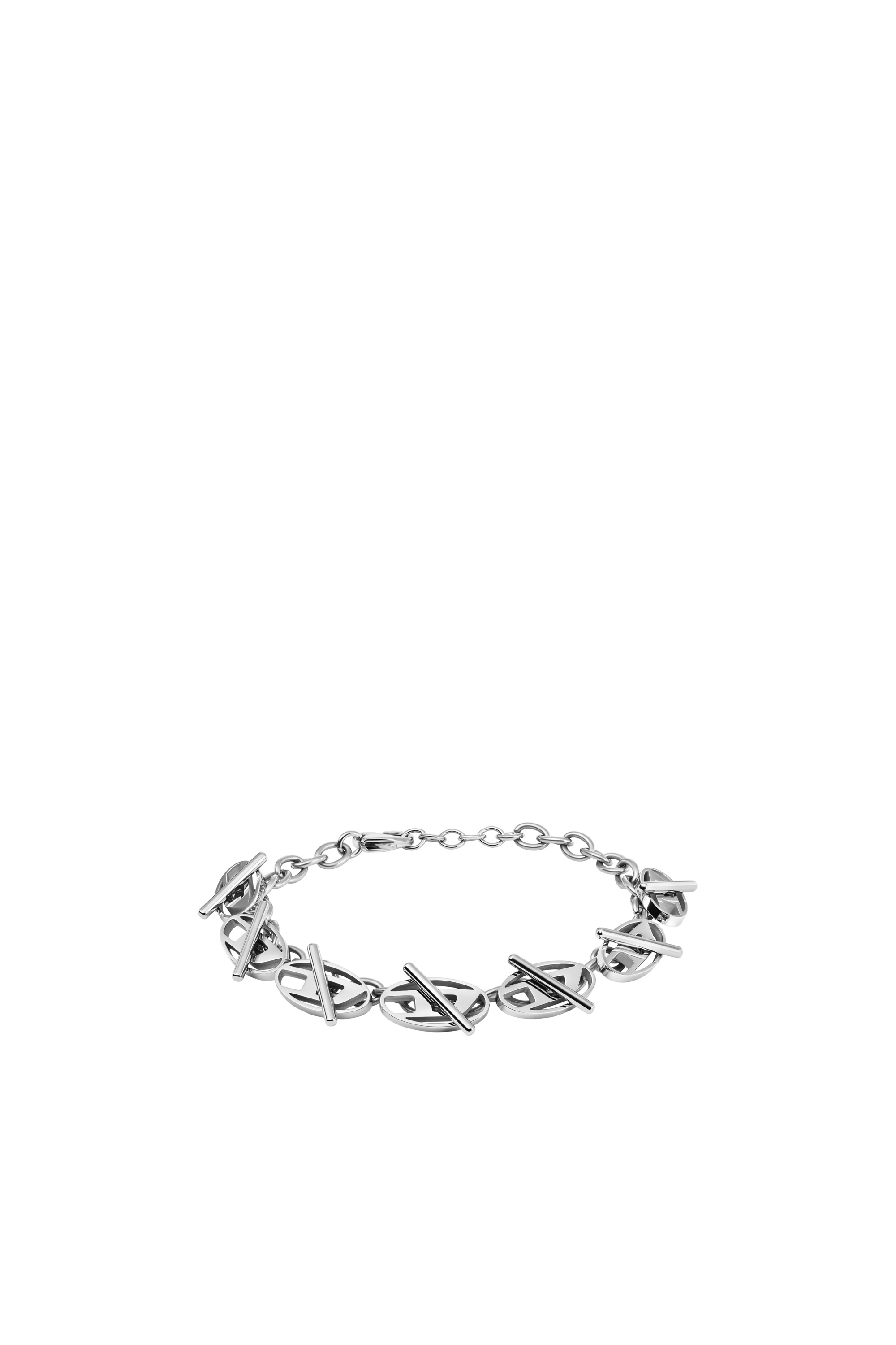Diesel - DX1436, Unisex's Oval D Logo Chain Bracelet in Silver - 1