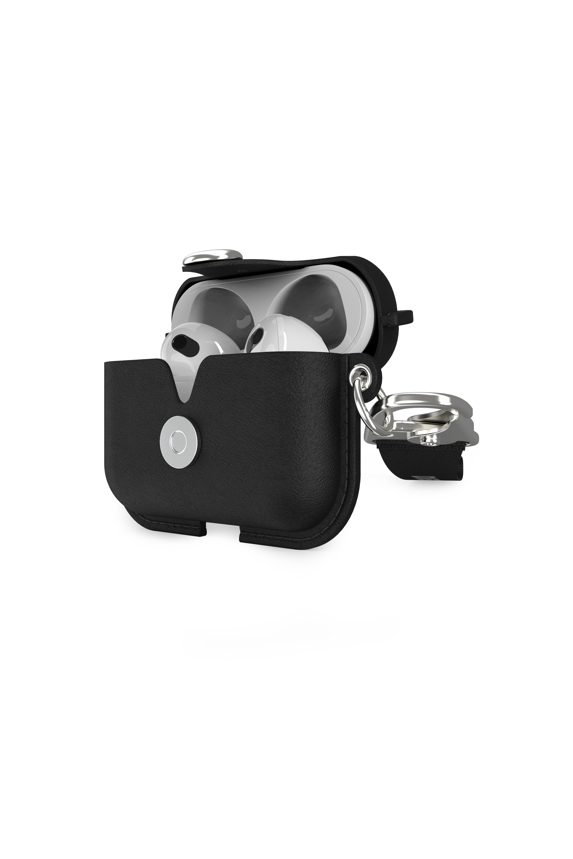 Diesel - 50082 AIRPOD CASE, Unisex's Airpod case leather for AirPods 3 in Black - 3