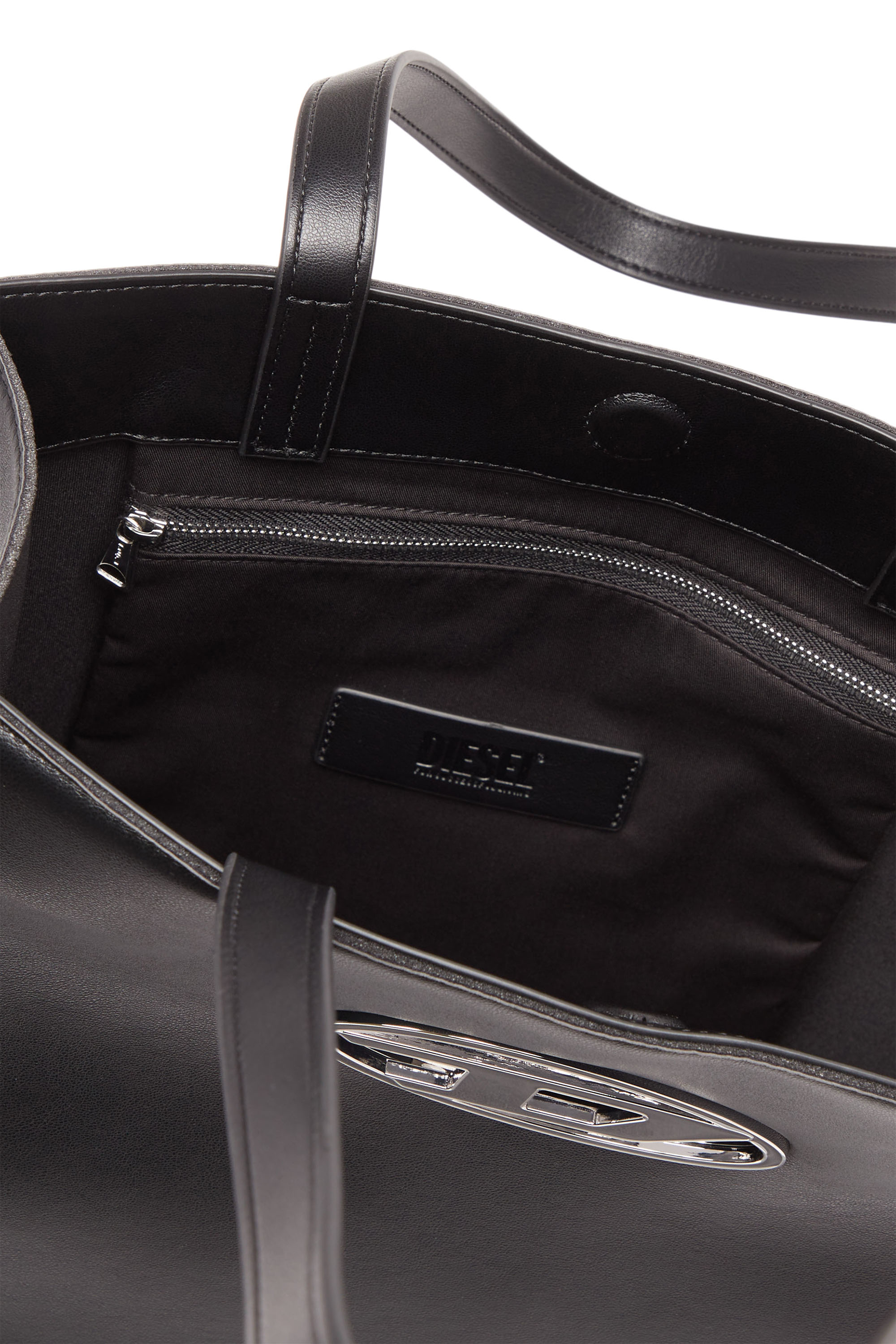 Diesel - HOLI-D SHOPPER X, Unisex's Holi-D Shopper X - Shopper in bonded neoprene in Black - 4