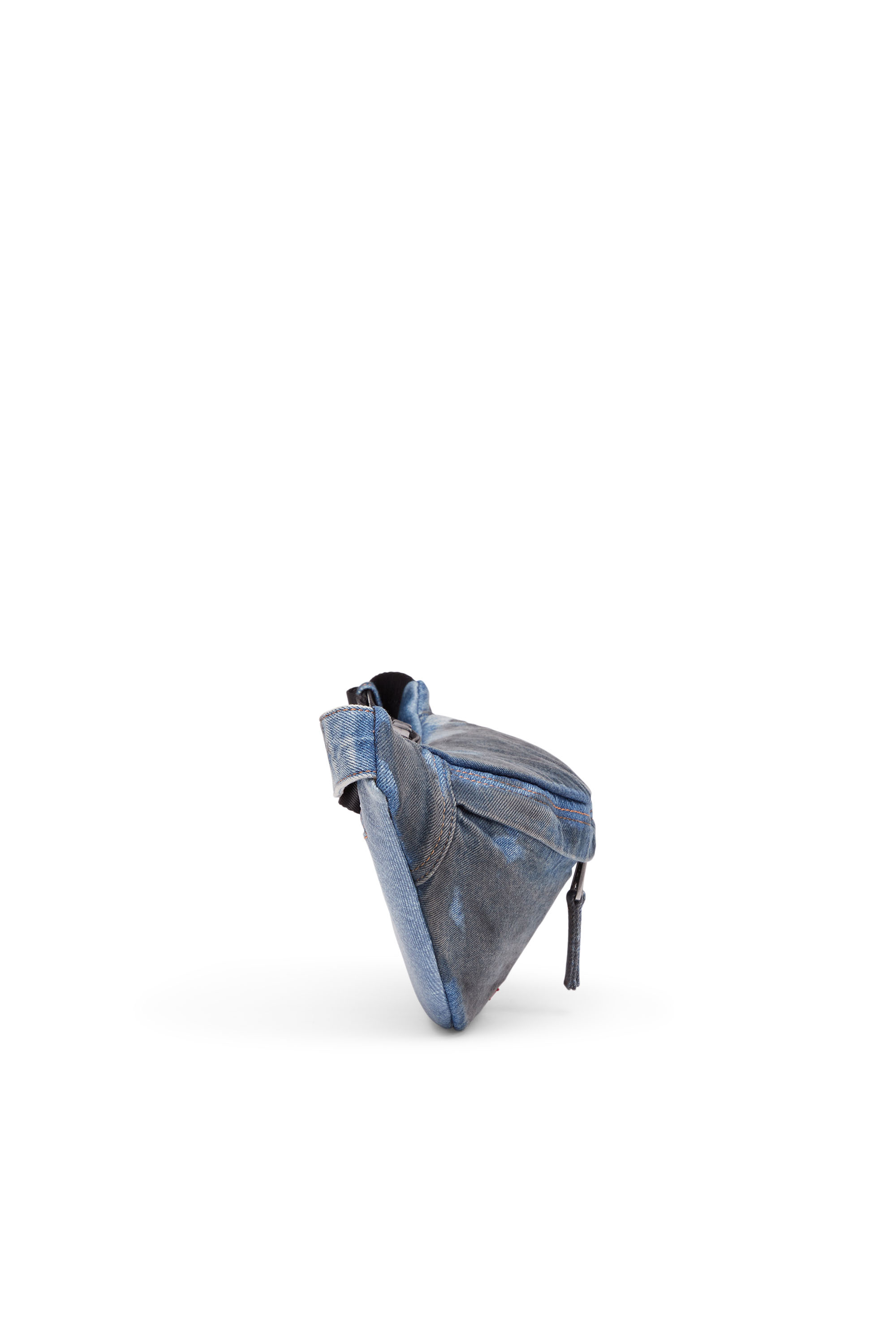 Diesel - RAVE BELTBAG, Unisex's Rave-Belt bag in coated denim in Blue - 3