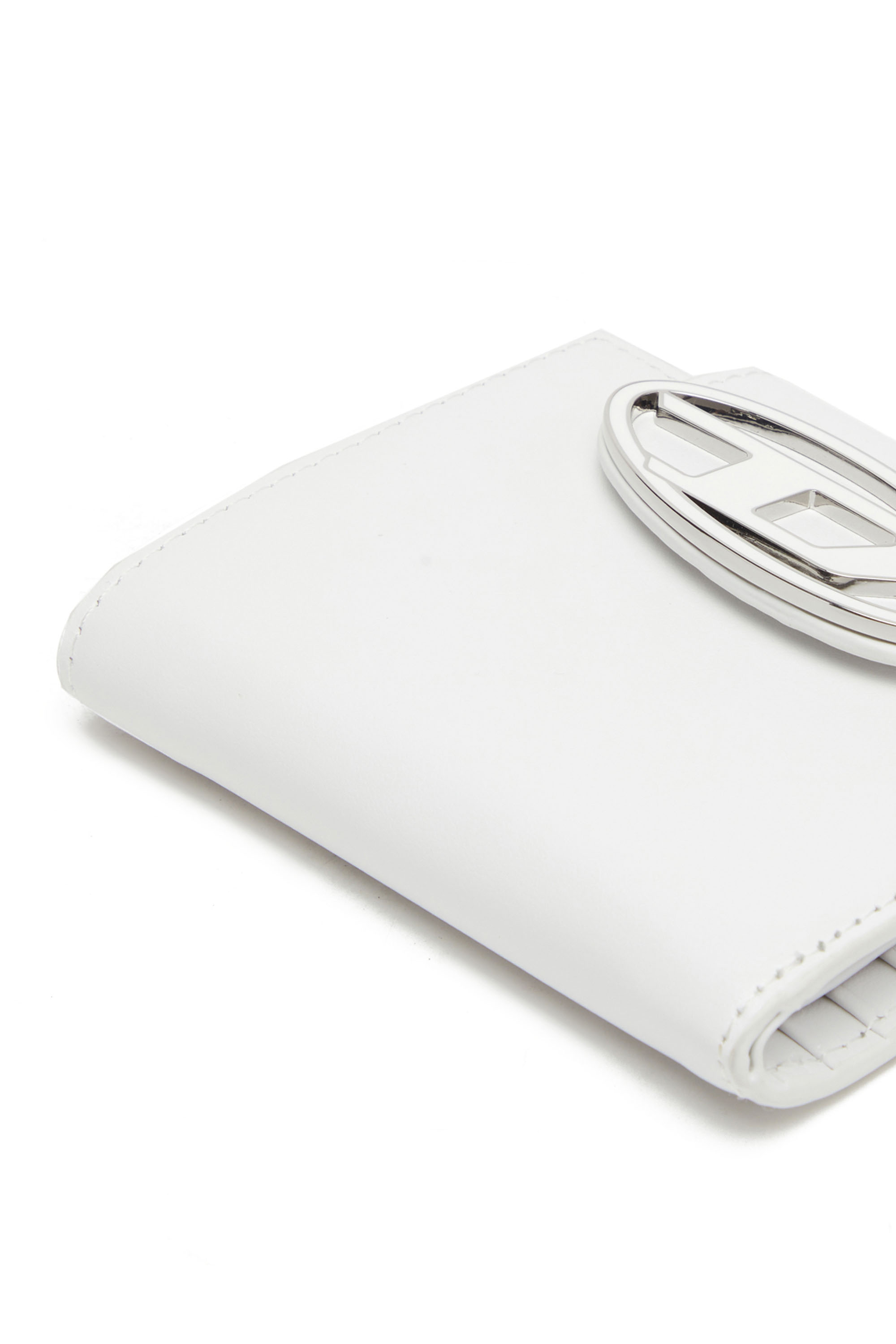 Diesel - CAMILLE, Woman's Wallet in nappa leather with logo plaque in White - 4