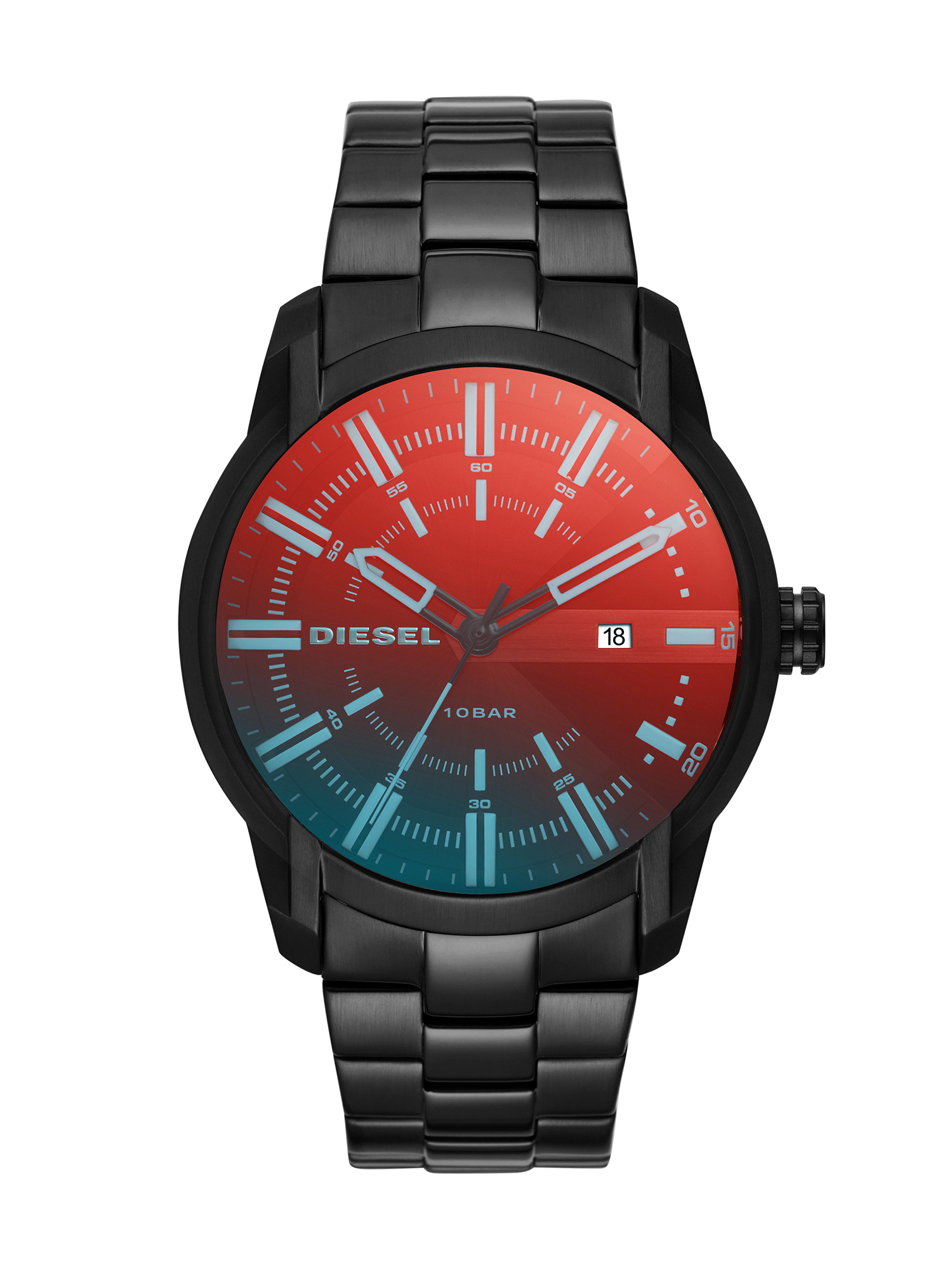 Diesel - DZ1870, Man's Three-hand watch in black stainless steel in Black - 1