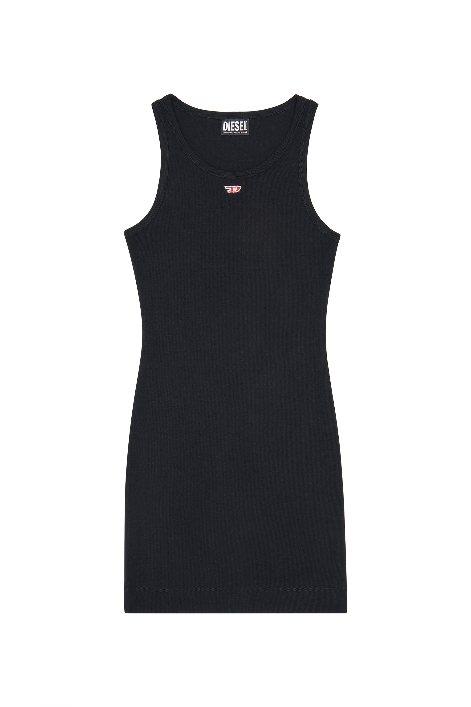 Diesel - D-TANK-D, Woman's Tank dress with D logo in Black - 3