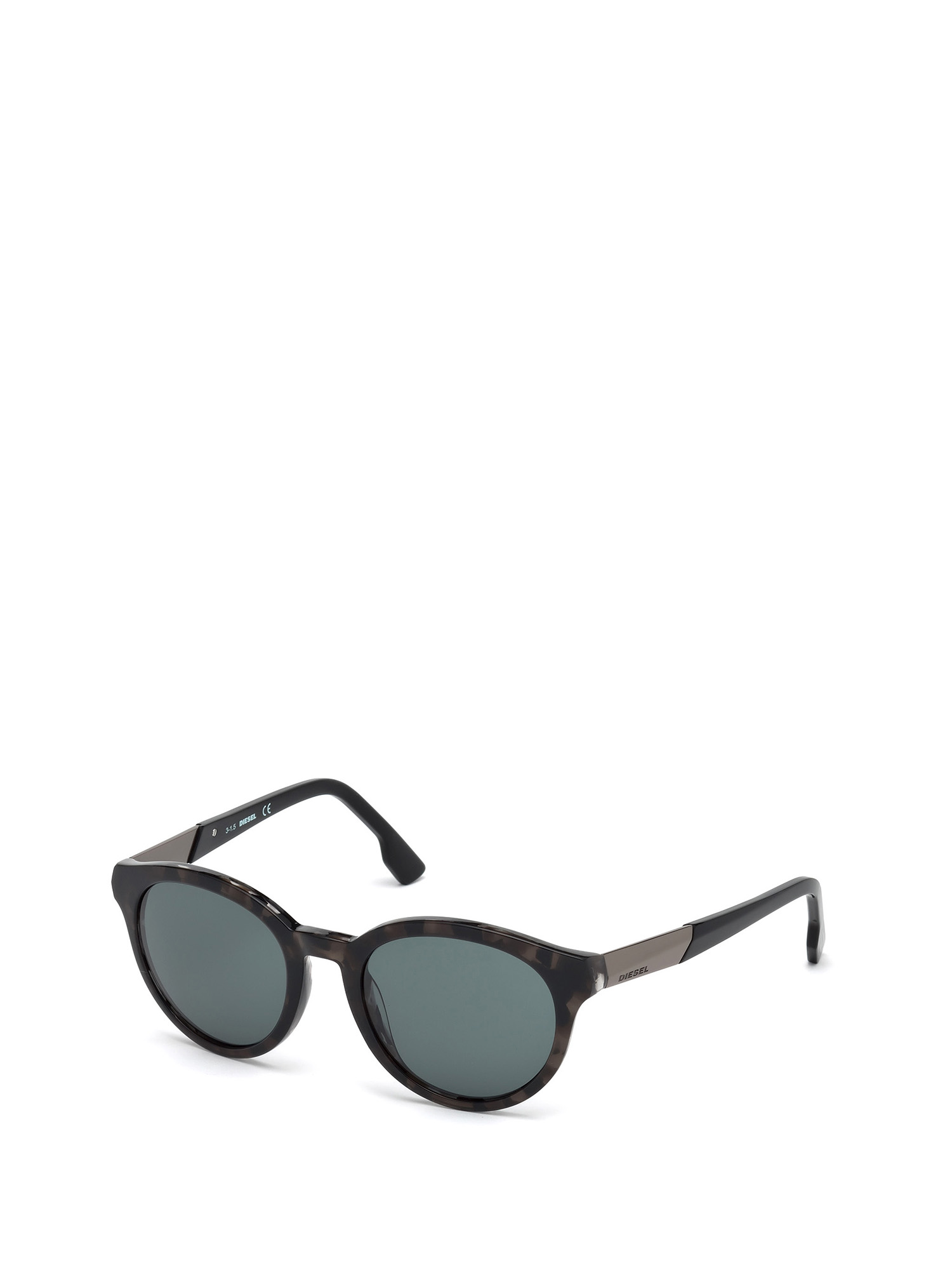 Diesel - DM0186, Unisex's Full rim shape eyewear with metal plaque in Brown/Black - 4