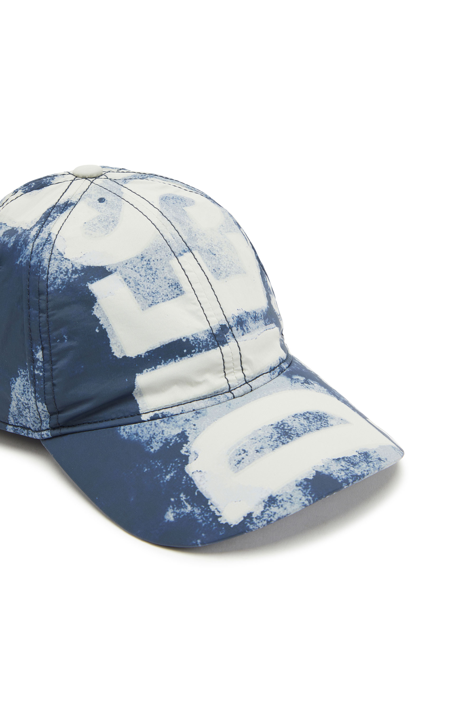 Diesel - C-EWAN-NY, Man's Nylon baseball cap with Super Logo in Dark Blue - 3