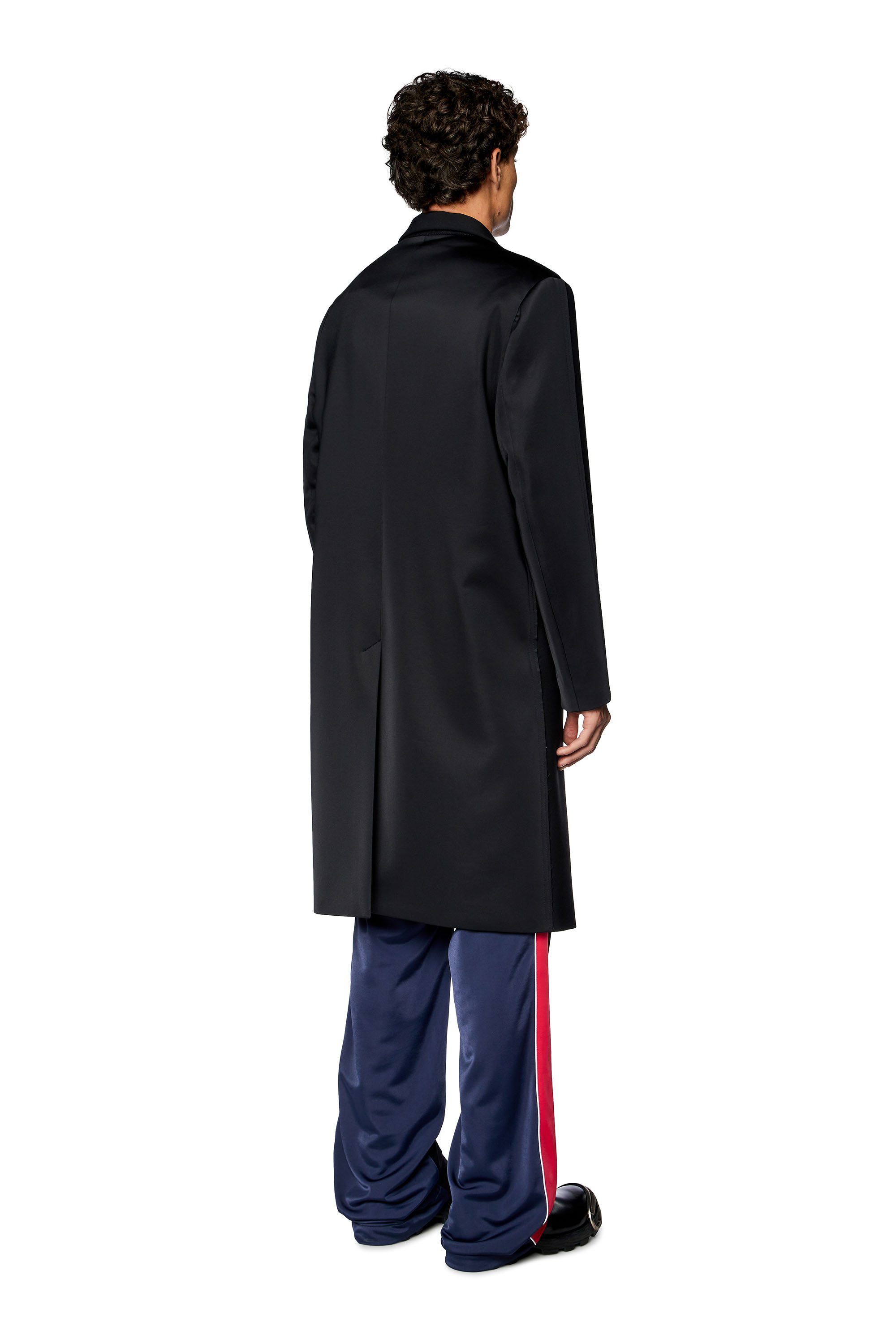 Diesel - J-DELLER, Man's Hybrid coat in cool wool and jersey in Black - 4
