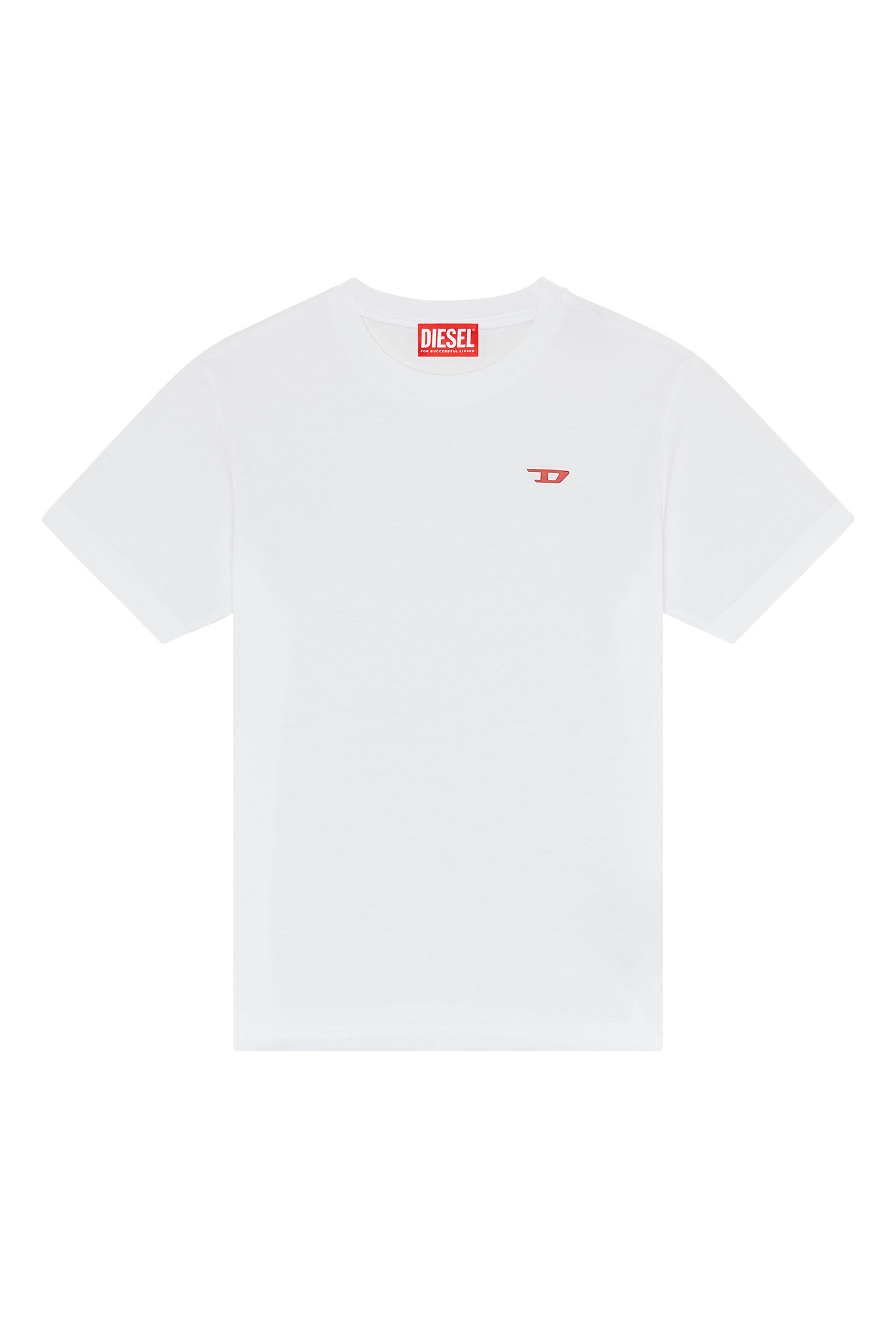 Diesel - LTGIM D, Man's Cotton T-shirt with D logo in White - 1