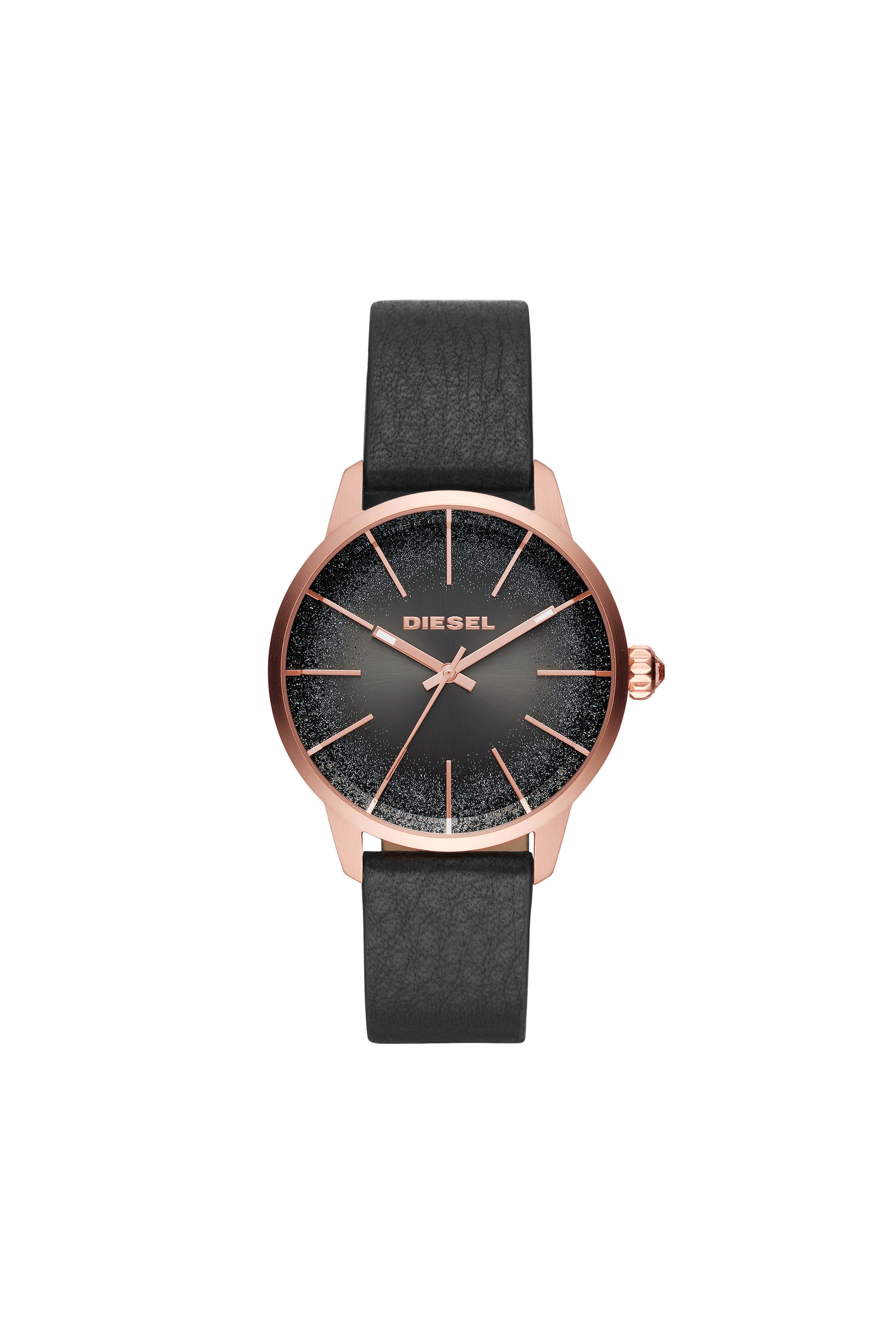 Diesel - DZ5573, Woman's Castilla black watch with glittered dial, 38 mm in Bright Black - 1