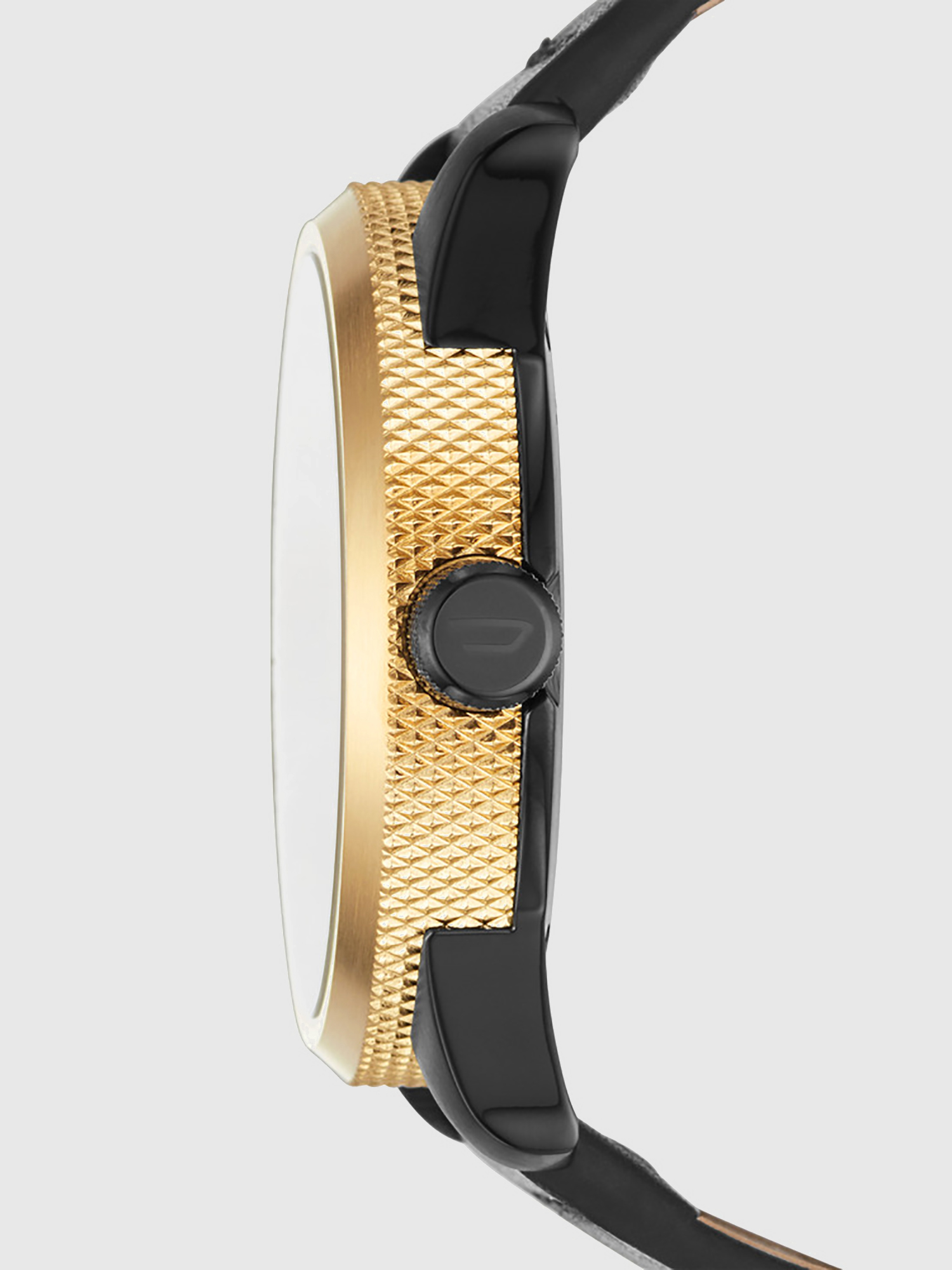 Diesel - DZ1840, Man's Gold-tone leather watch, 46 mm in Gold - 3