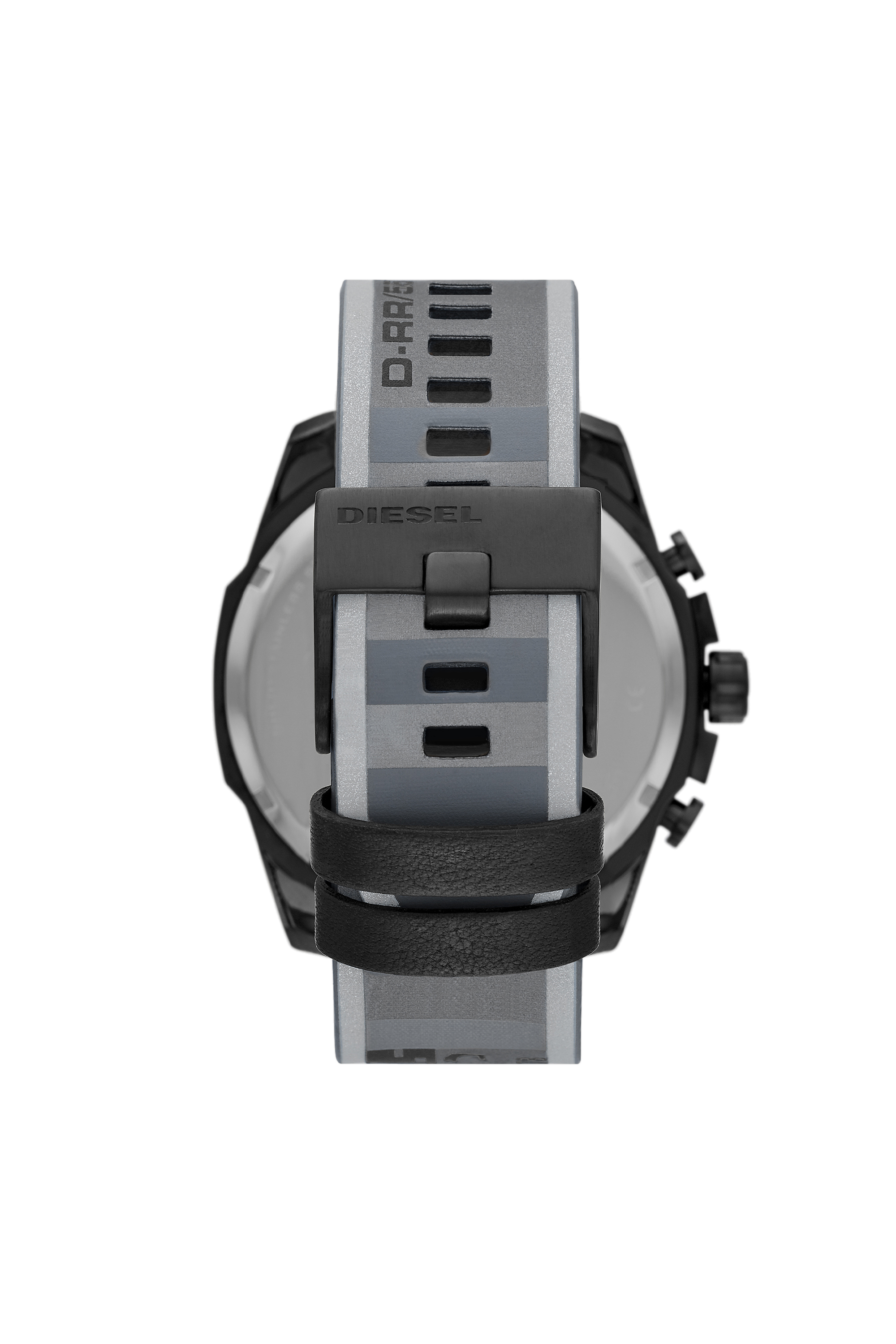 Diesel - DZ4535, Man's Mega Chief chronograph gray stainless steel watch in Black/Orange - 2