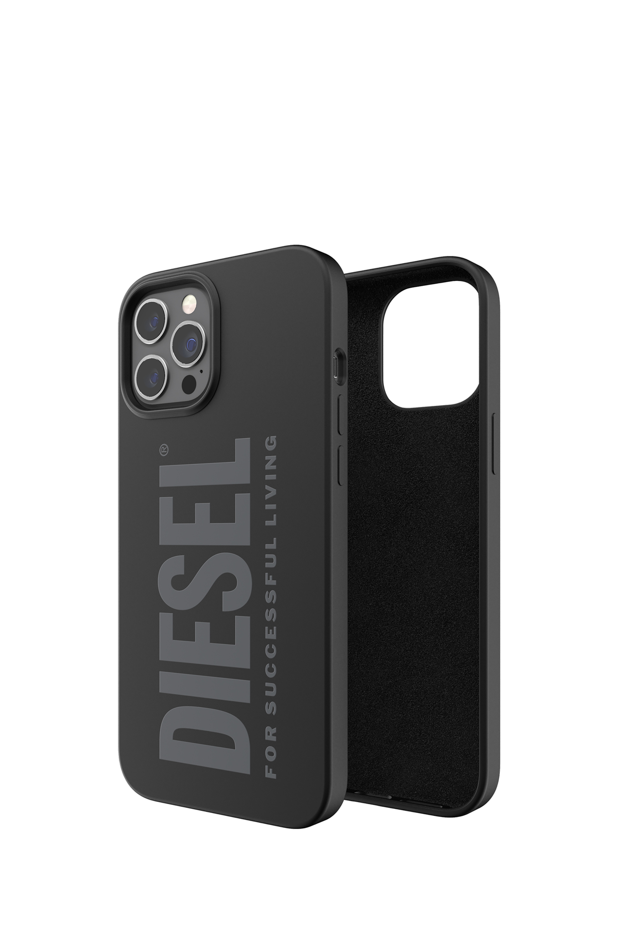 Diesel - 44278  STANDARD CASES, Unisex's Silicone case for iPhone 12 Pro Max in Black - 1