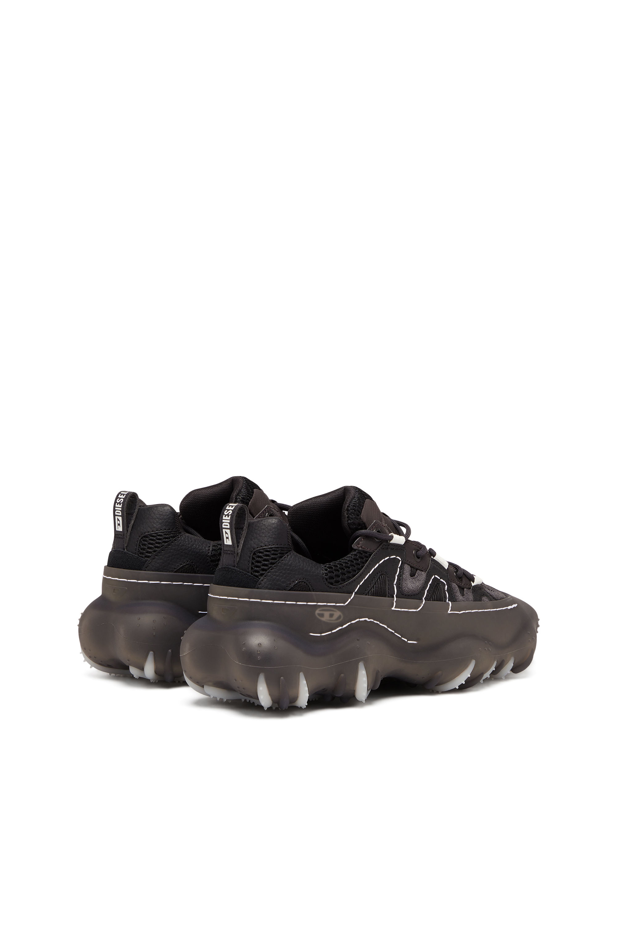 Diesel - S-PROTOTYPE P1, Man's S-Prototype P1-Low-top sneakers with rubber overlay in Black - 3