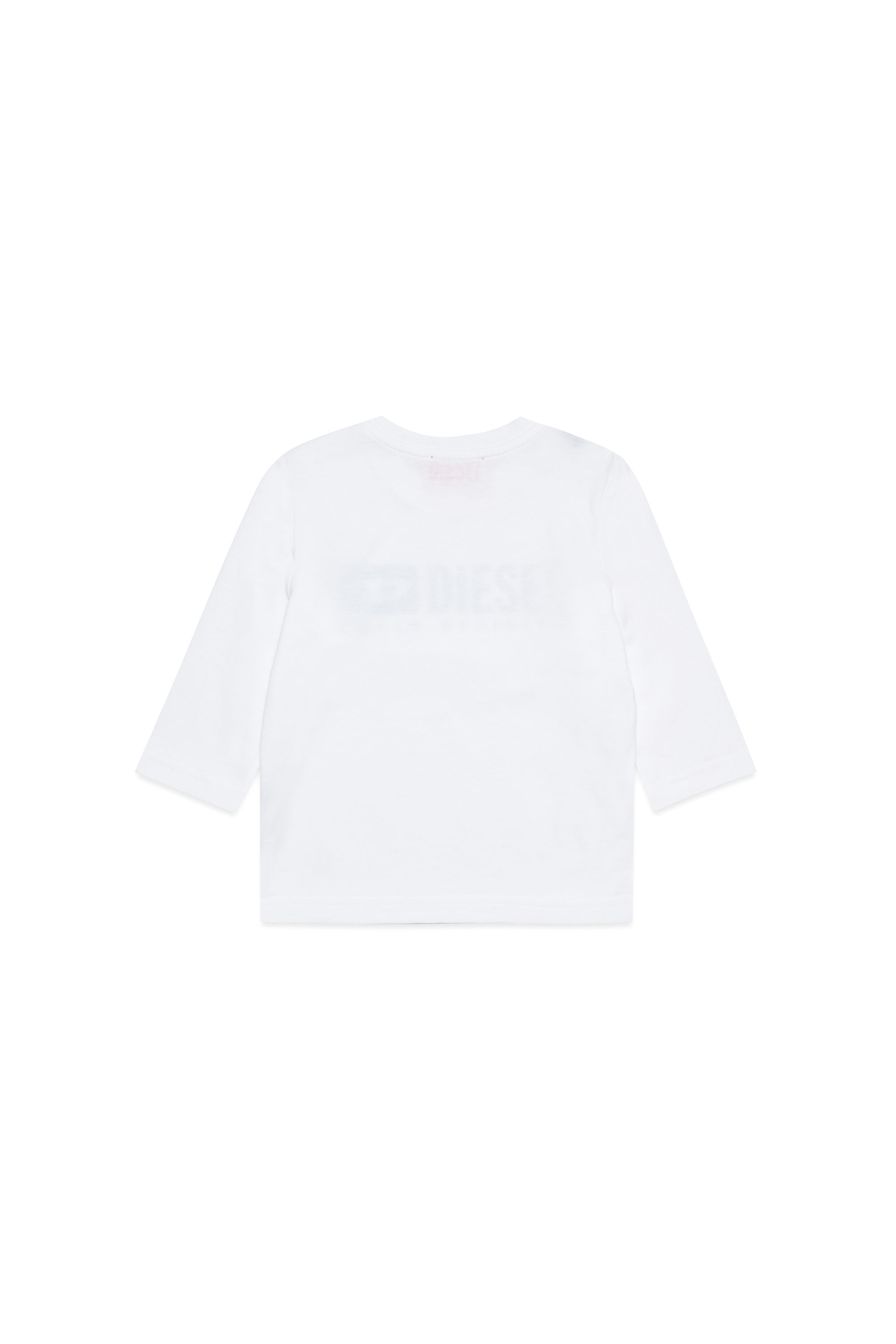 Diesel - TCESB, Man's Long-sleeve T-shirt with chest print in White - 2