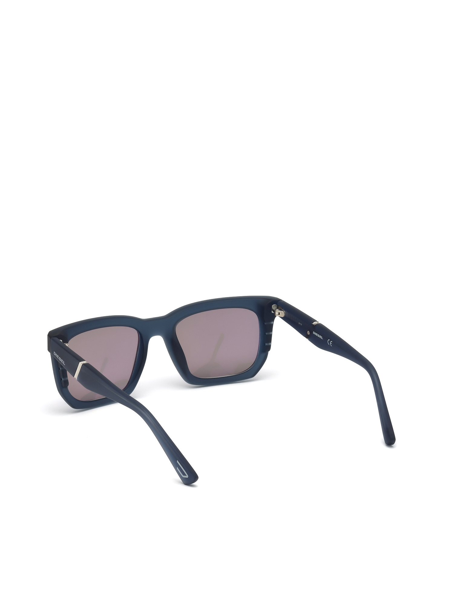 Diesel - DL0254, Man's Square eyewear with slim blinders in Blue - 3