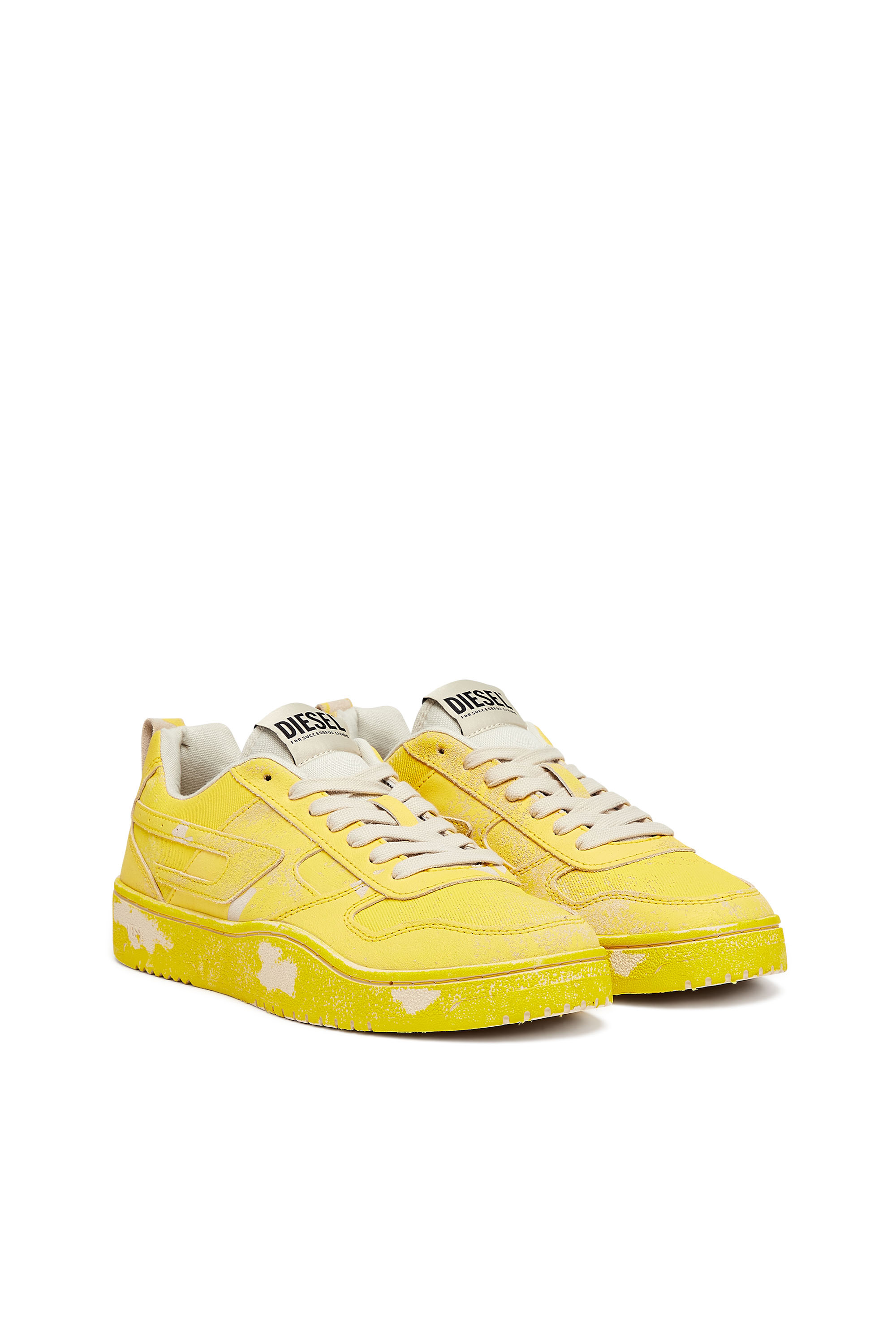 Diesel - S-UKIYO V2 LOW, Man's S-Ukiyo V2 Low - Low-top sneakers with peel-off effect in Yellow - 2