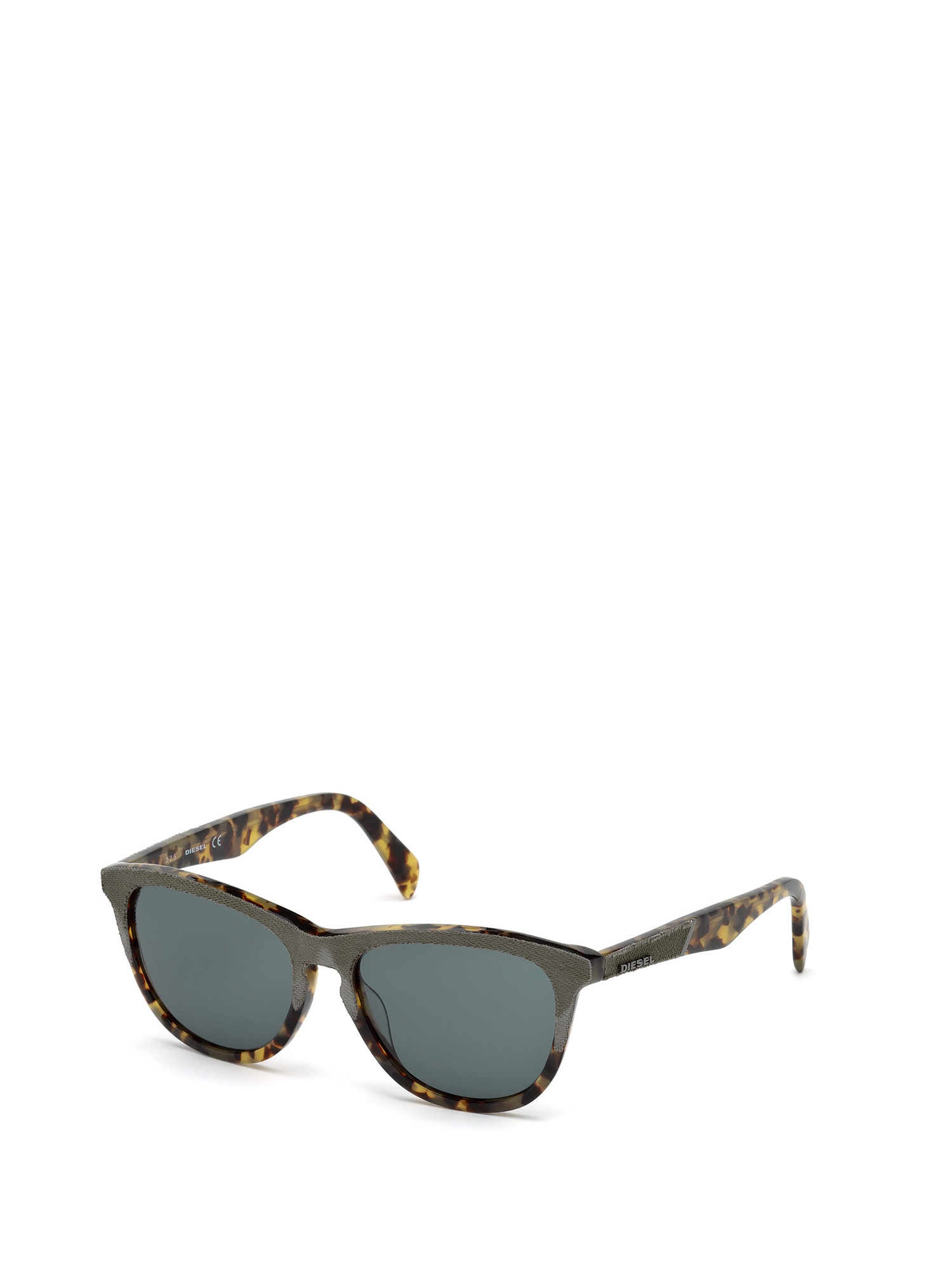 Diesel - DM0192, Unisex's Eyewear with denim frame front and detail in Brown - 1