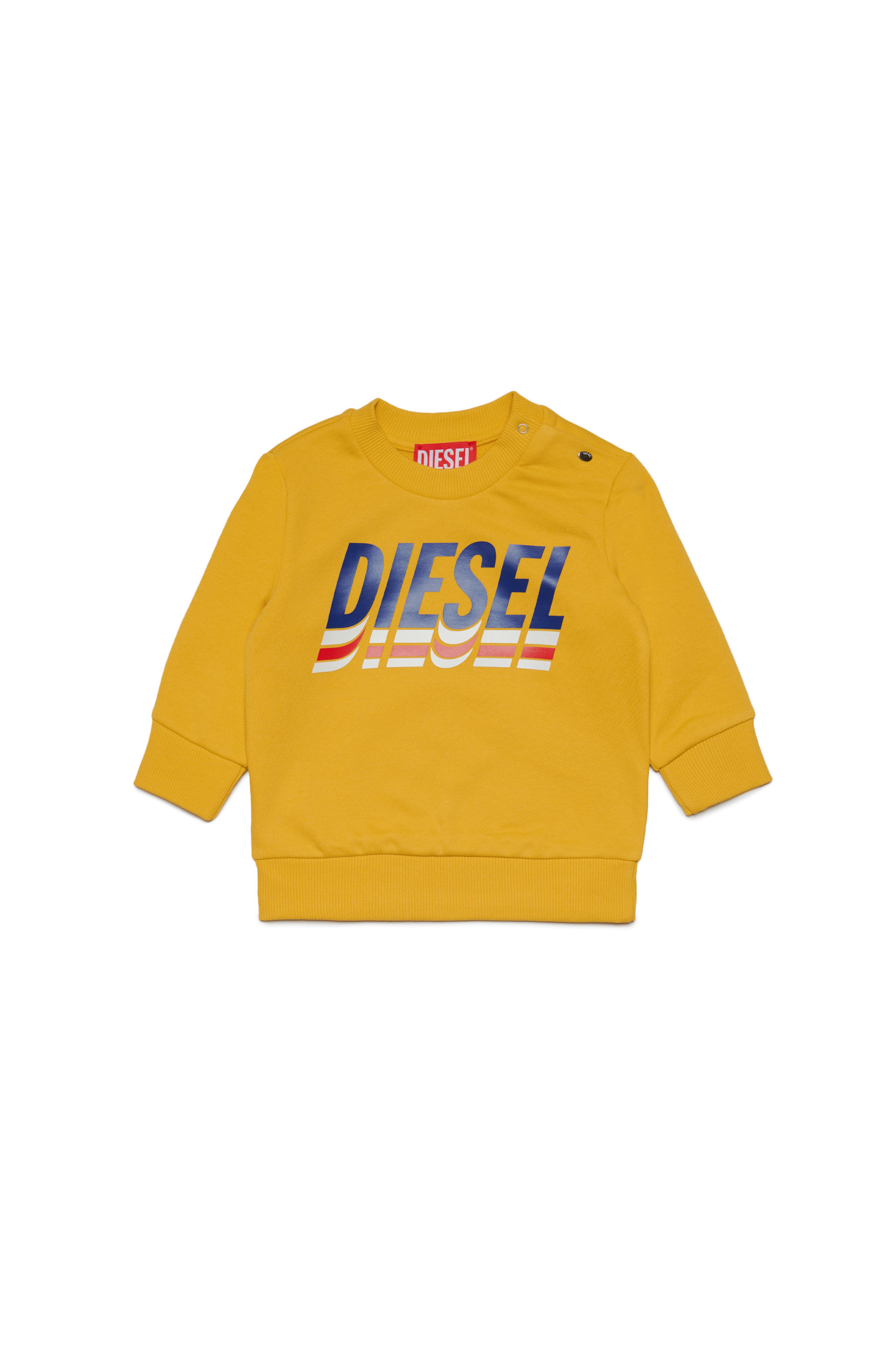 Diesel - SALTB, Man's Sweatshirt with tri-colour logo in Yellow - 1