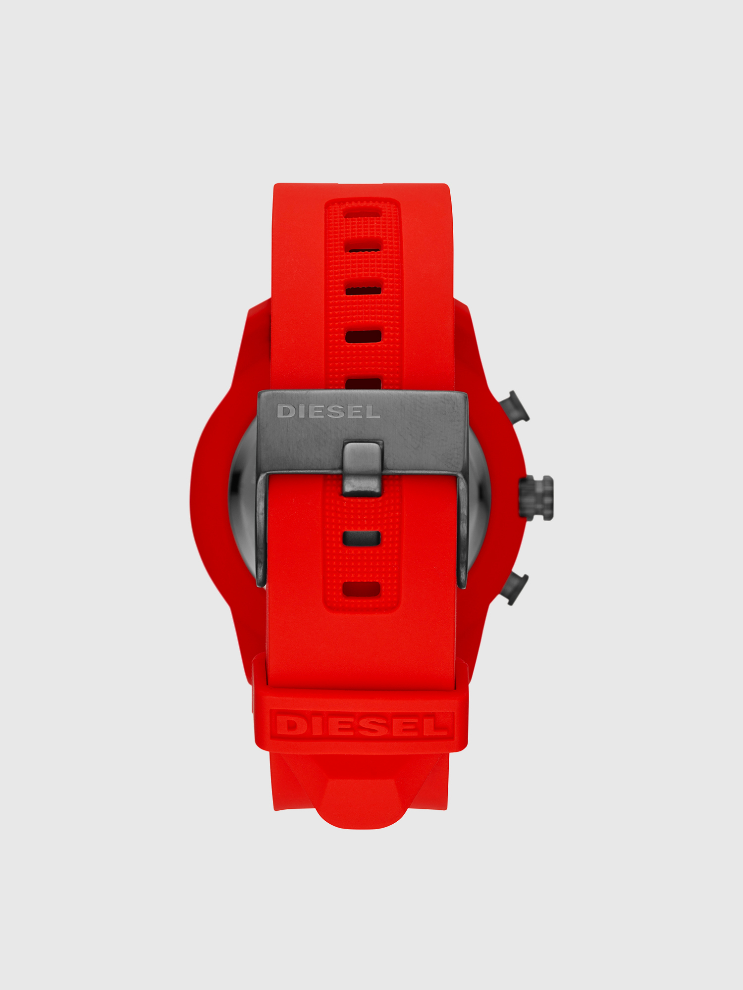 Diesel - DT1016, Man's Armbar Hybrid red-gray silicone smartwatch, 44 mm in Red - 3