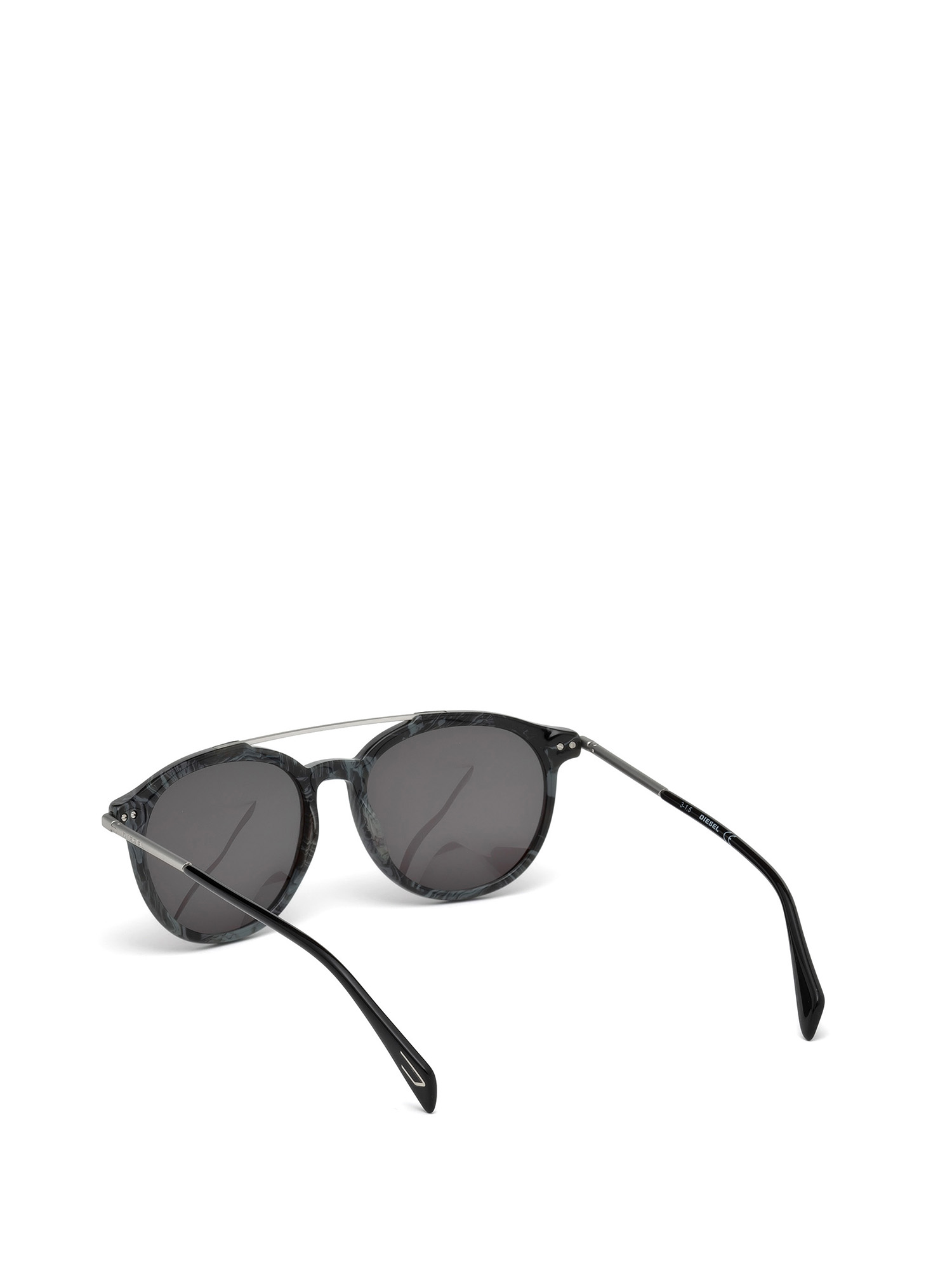 Diesel - DM0188, Unisex's Vintage look eyewear with metal details in Black/Grey - 2