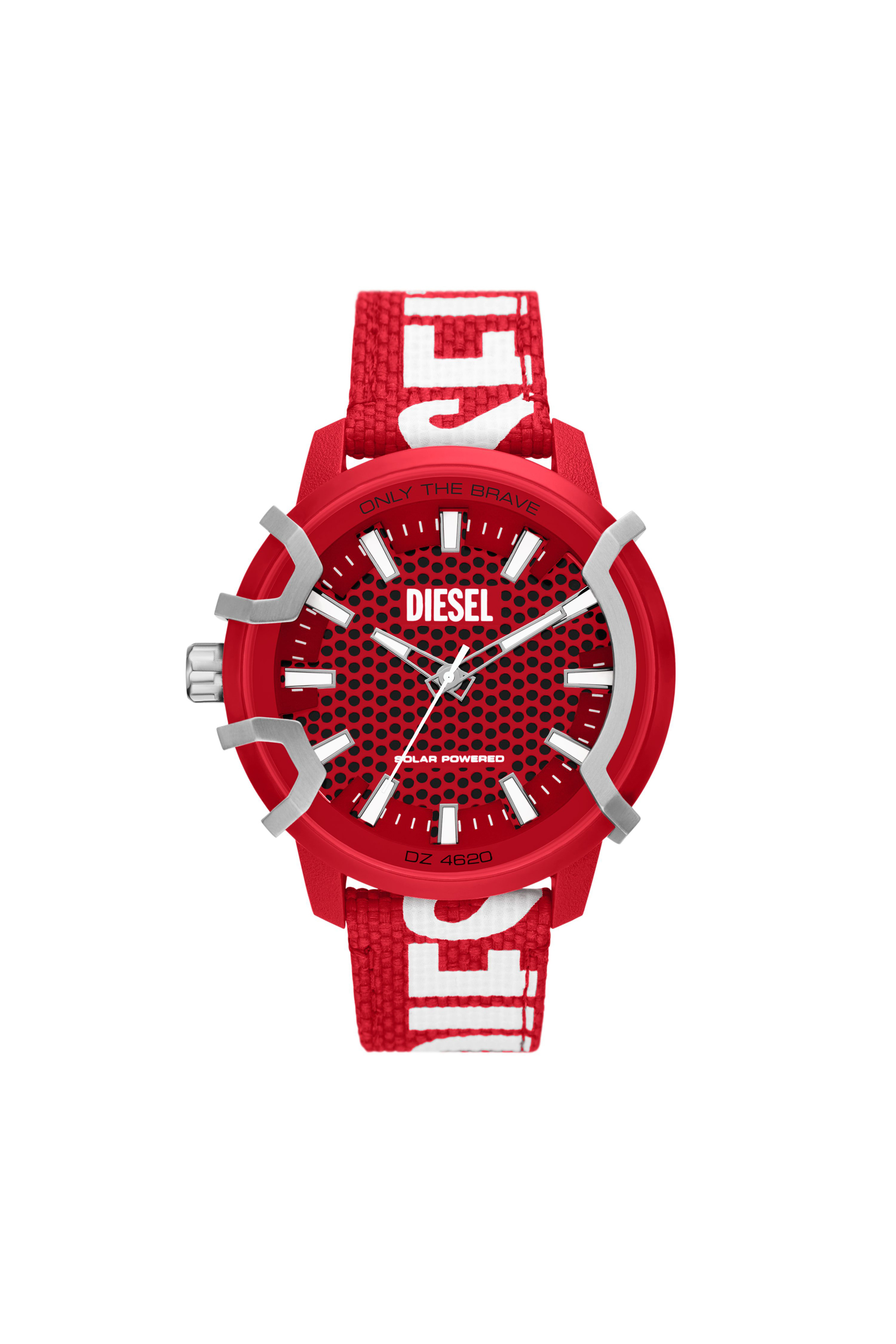 Diesel - DZ4620, Man's Griffed Solar Red watch in Red/White - 1