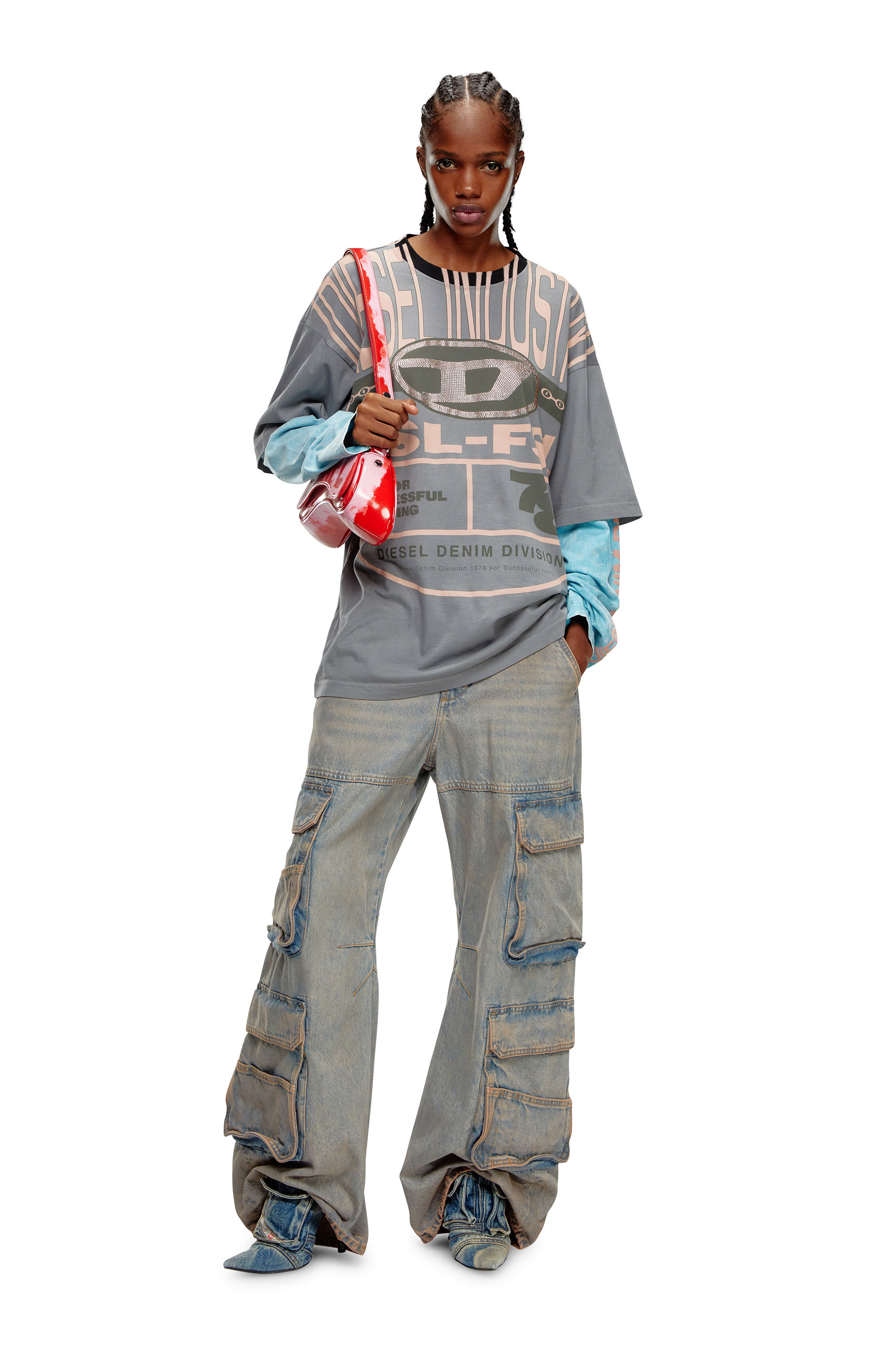 Diesel - Woman's Relaxed Jeans 1996 D-Sire 0KIAI, Light Blue - 2