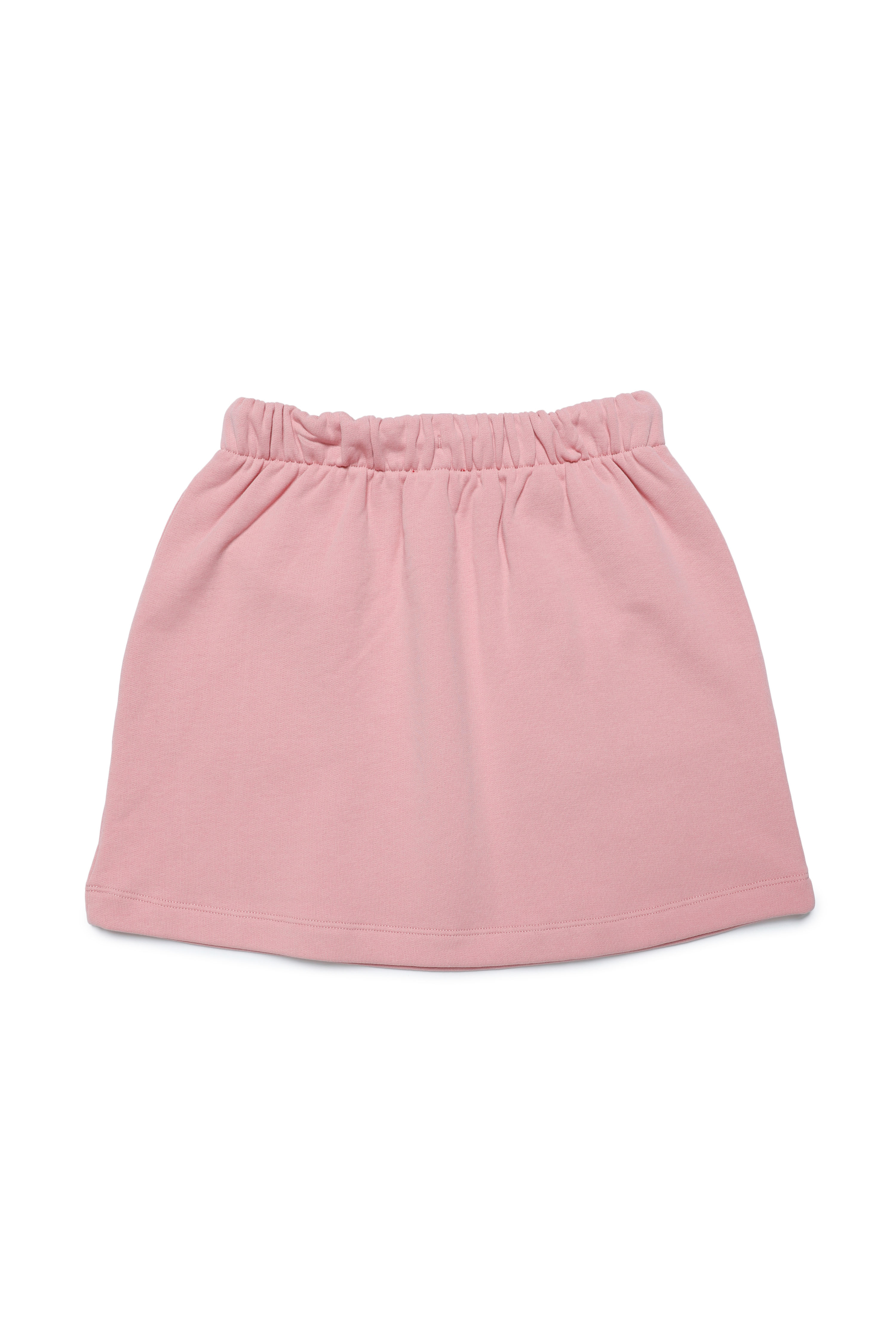 Diesel - GRINAR, Woman's Jersey mini skirt with glittery logo in Pink - 2