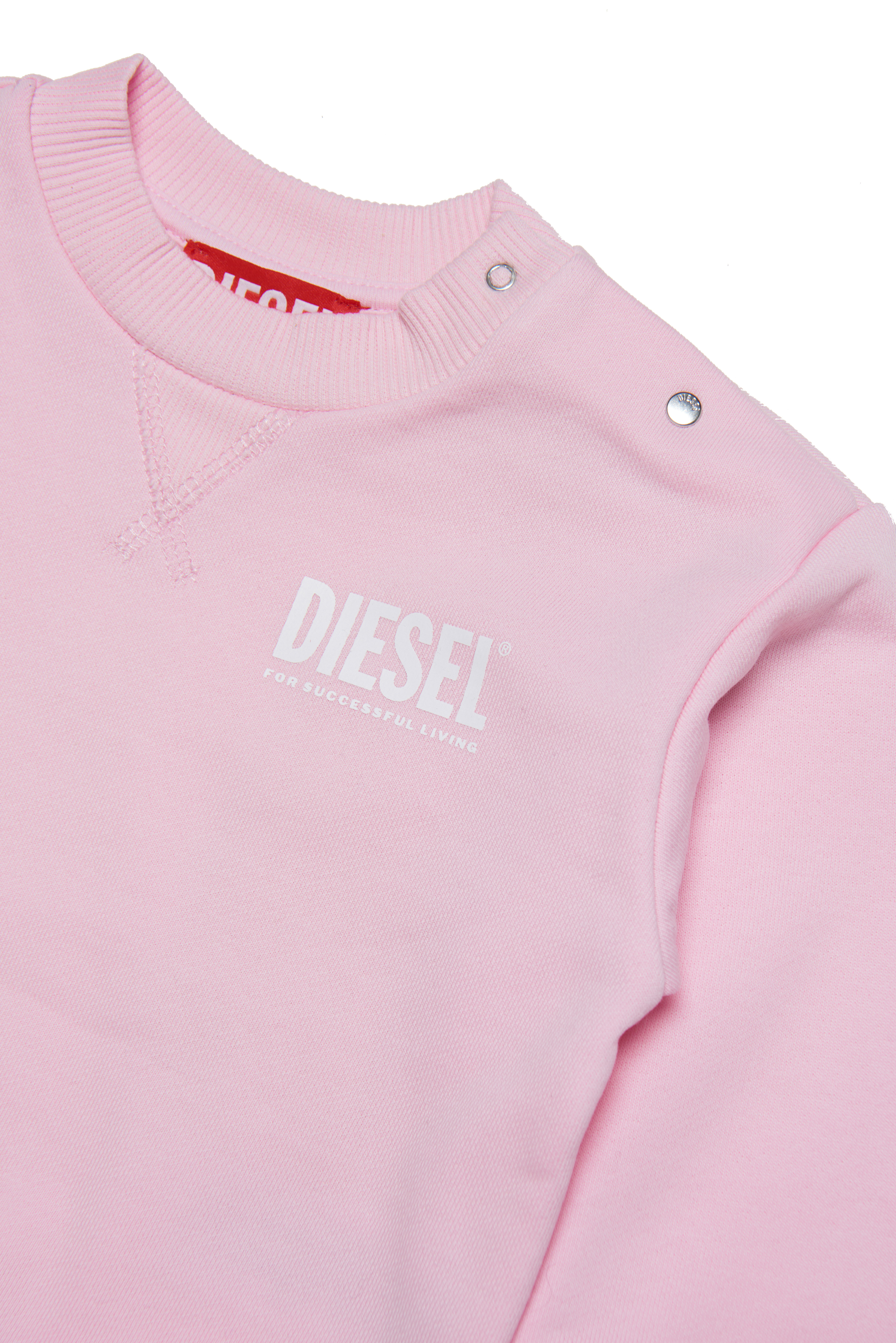 Diesel - SNARRIB, Unisex's Cotton sweatshirt with logo print in Pink - 3