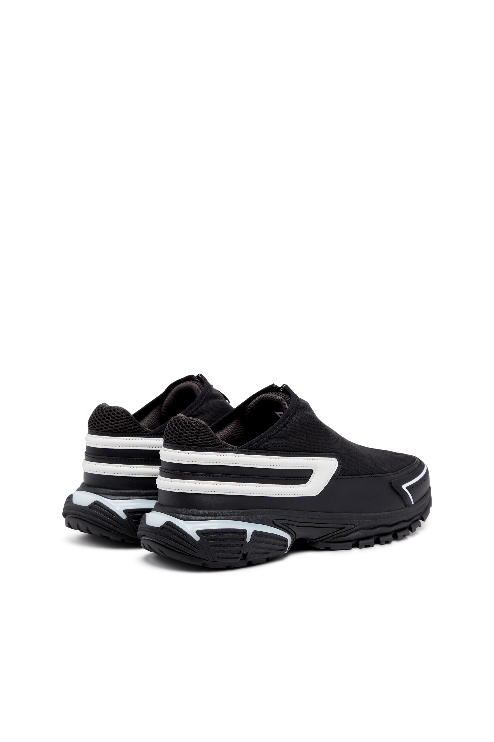 Diesel - S-SERENDIPITY PRO-X1 ZIP X, Unisex's S-Serendipity-Slip-on mesh sneakers with zip in Black/White - 3