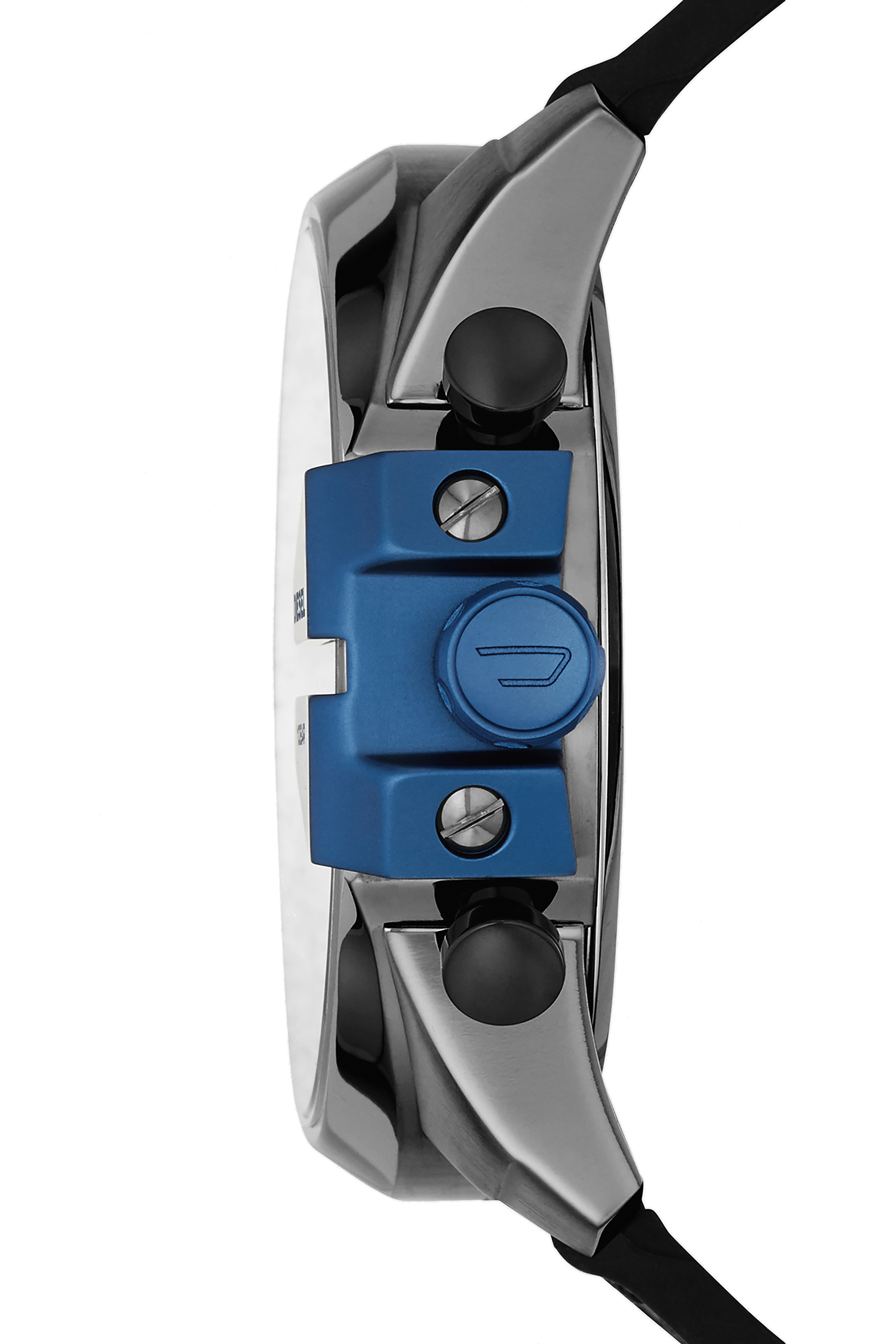 Diesel - DZ4500, Man's Mega Chief chronograph black and gray watch in Black/Blue - 2