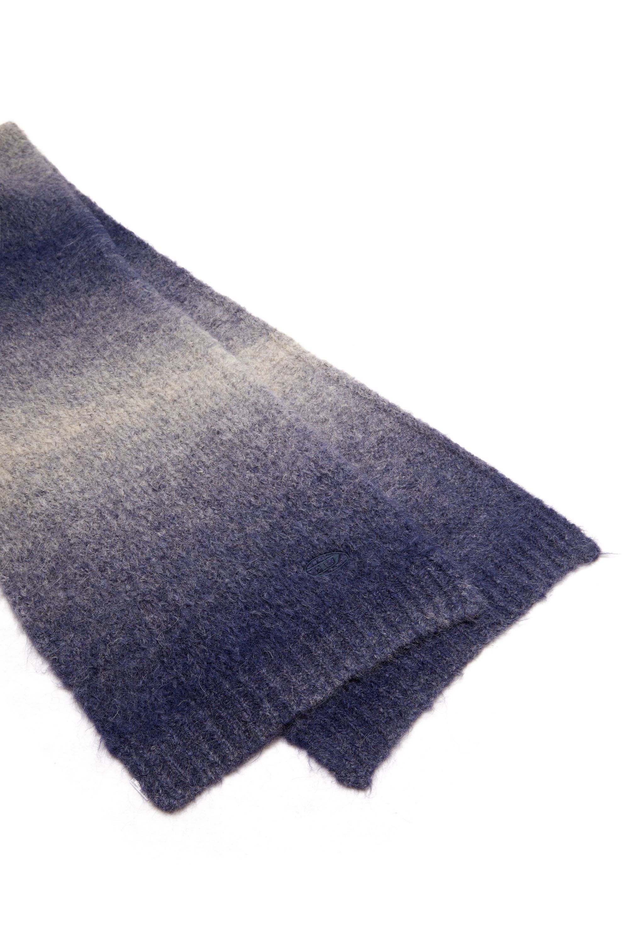 Diesel - K-PELLINO, Unisex's Dégradé scarf in alpaca blend in Blue - 3