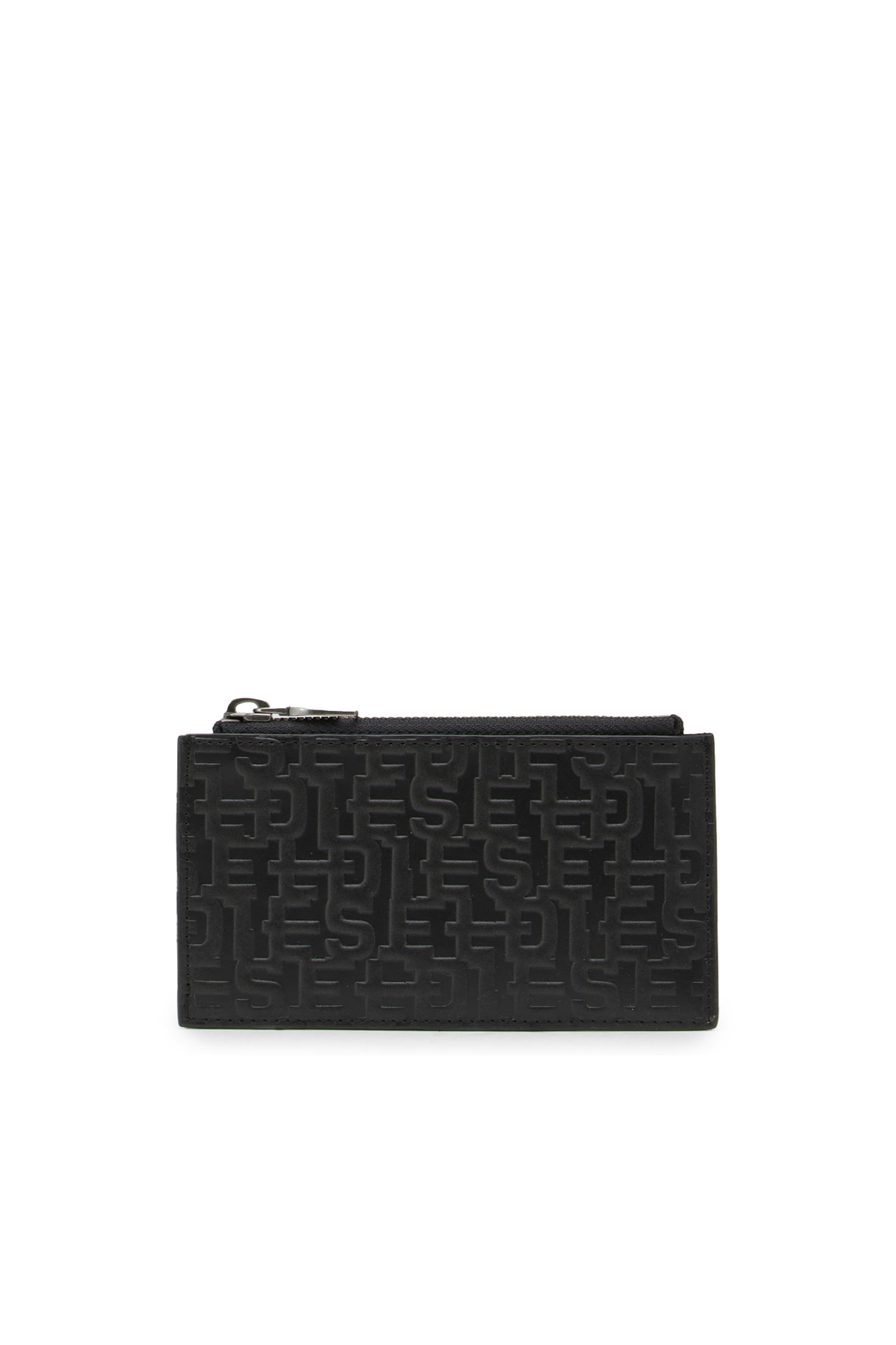 Diesel - CARD HOLDER COIN M, Man's Card holder in monogram leather in Black - 1