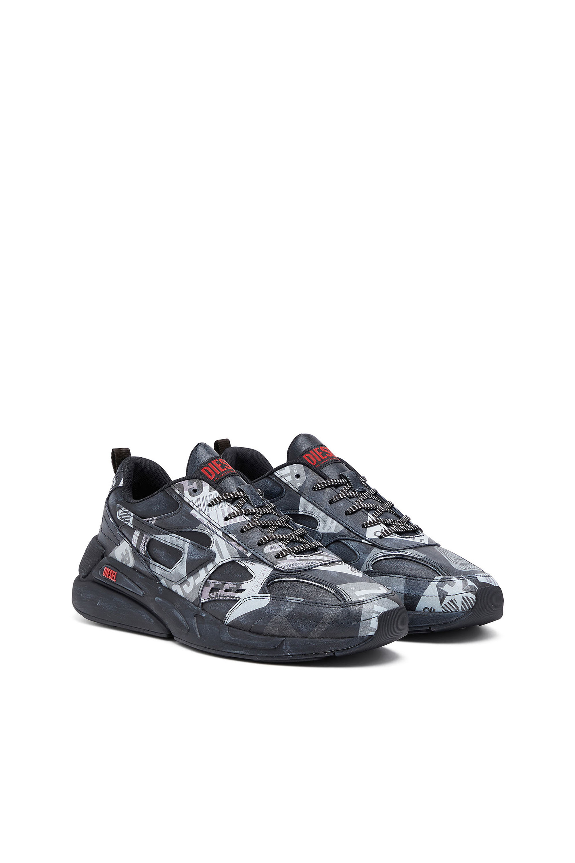 Diesel - S-SERENDIPITY SPORT, Man's S-Serendipity-Leather sneakers with graphic overlays in Black - 2