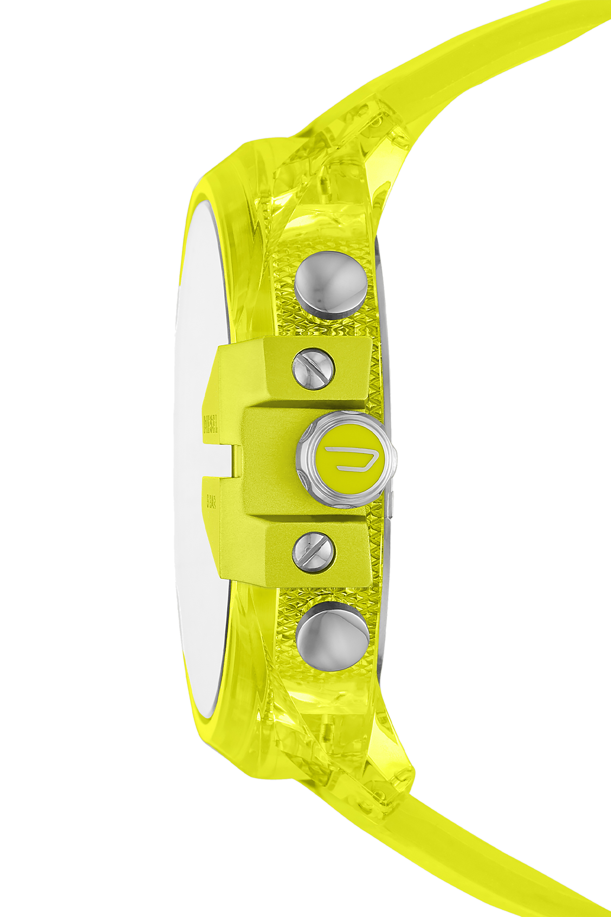 Diesel - DZ4532, Man's Mega Chief chronograph yellow polyurethane watch in Yellow - 3