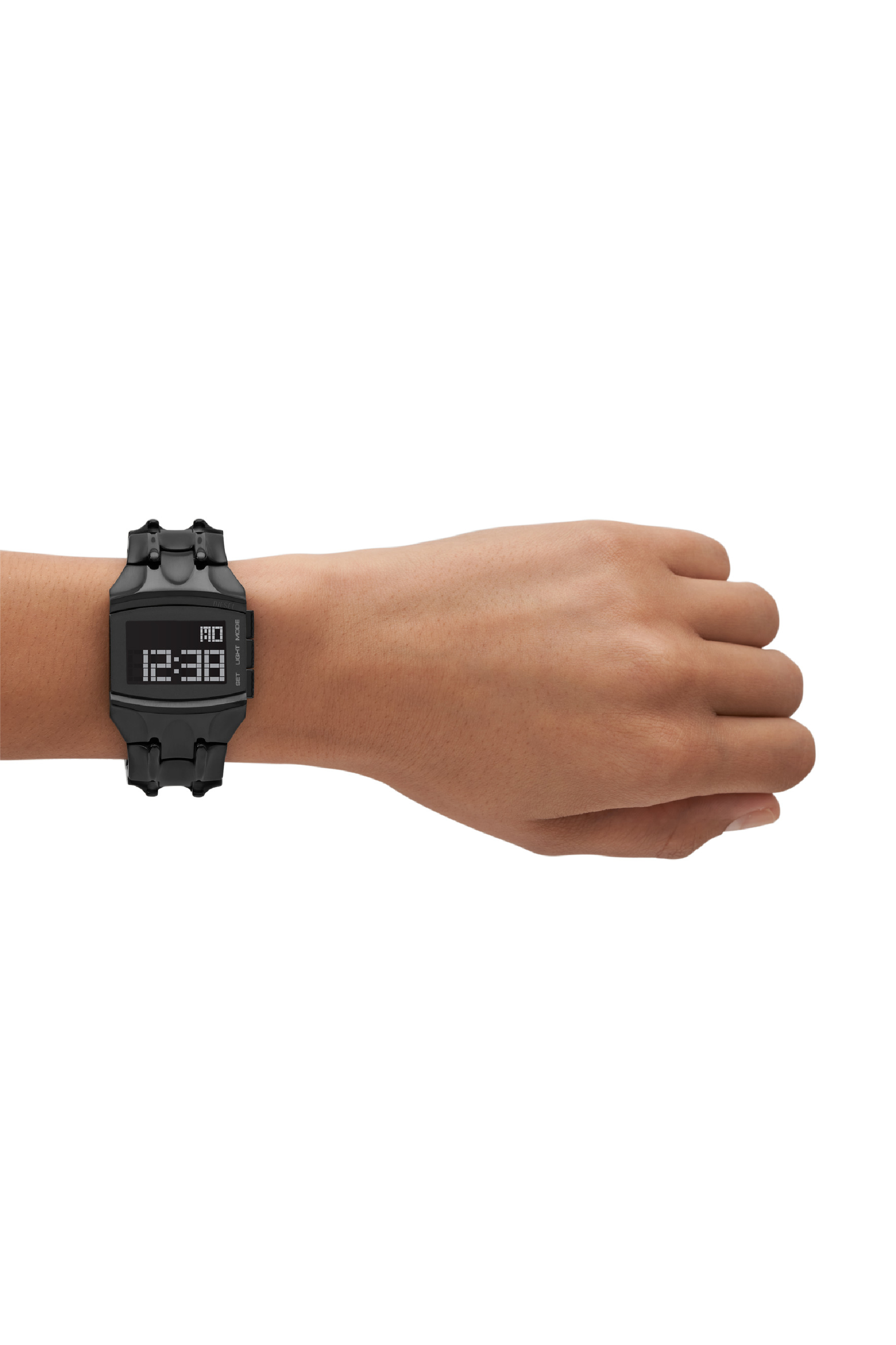Diesel - DZ2156, Man's Croco Digital stainless steel watch in Black - 4
